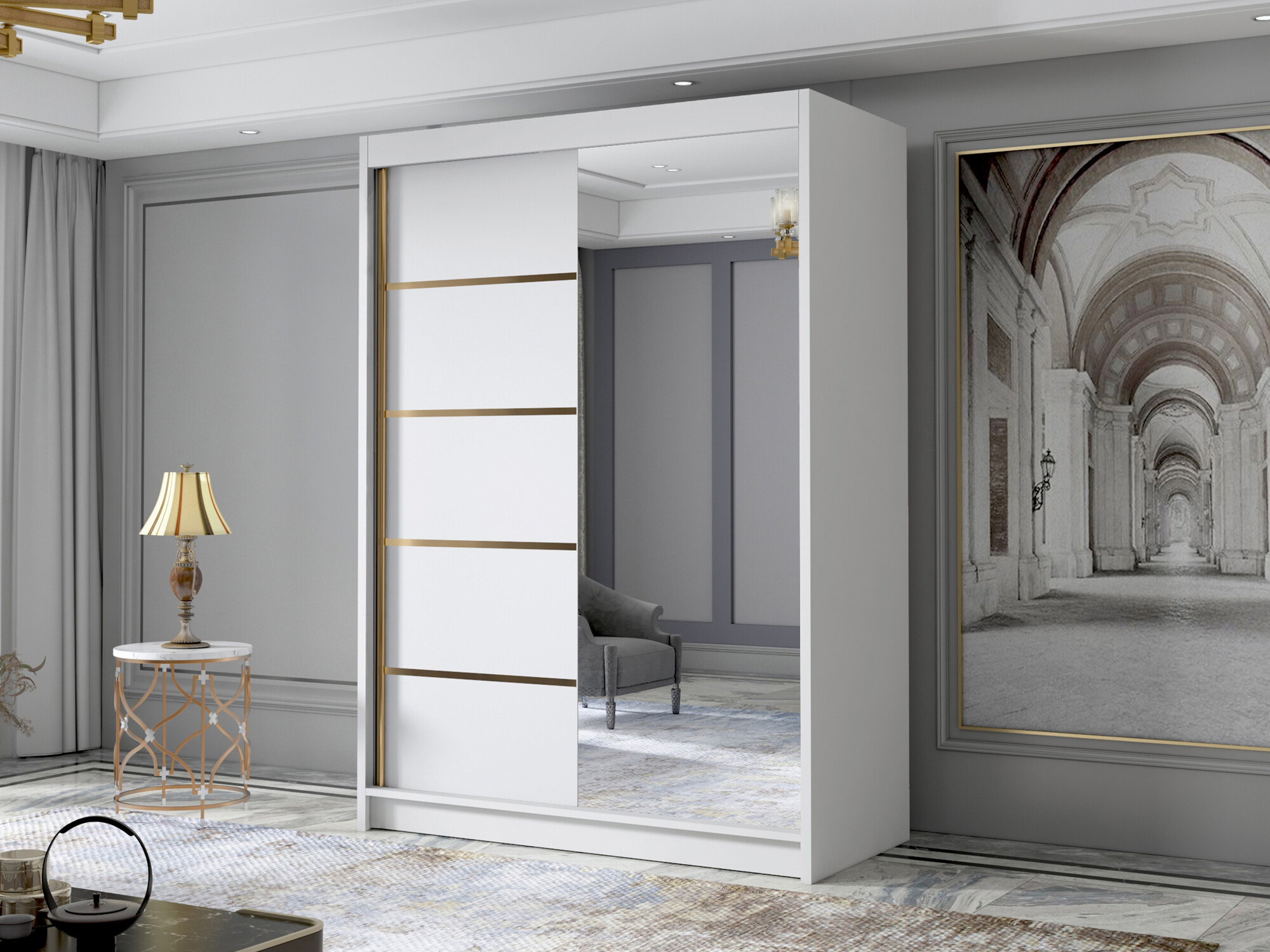 Гардероб Closico Fornix III (Бял)