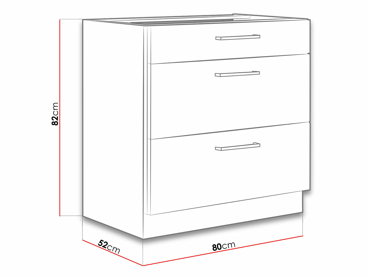 Модулен шкаф с чекмеджета Wood Dark 103