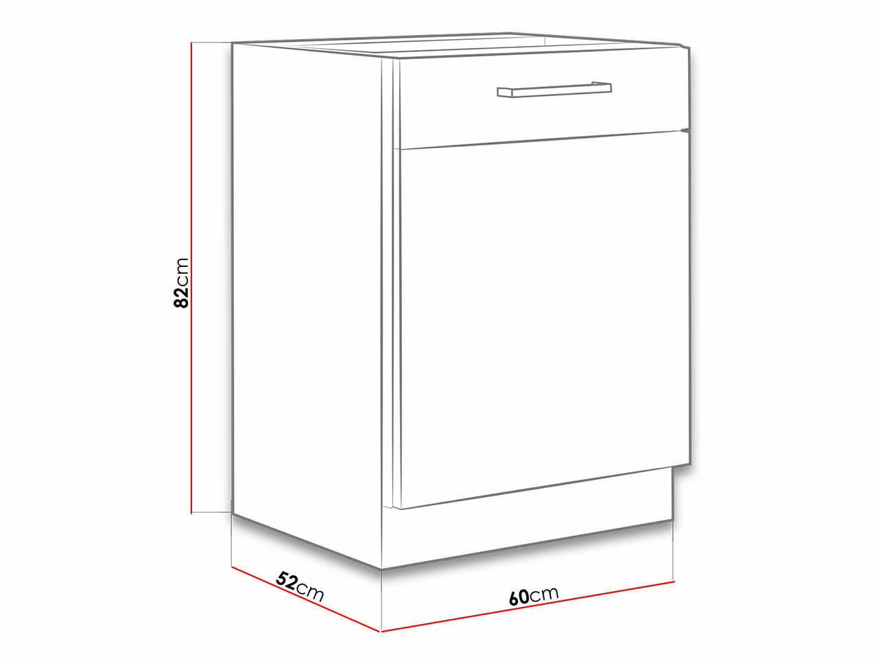 Модулен шкаф с врати Wood Dark 104
