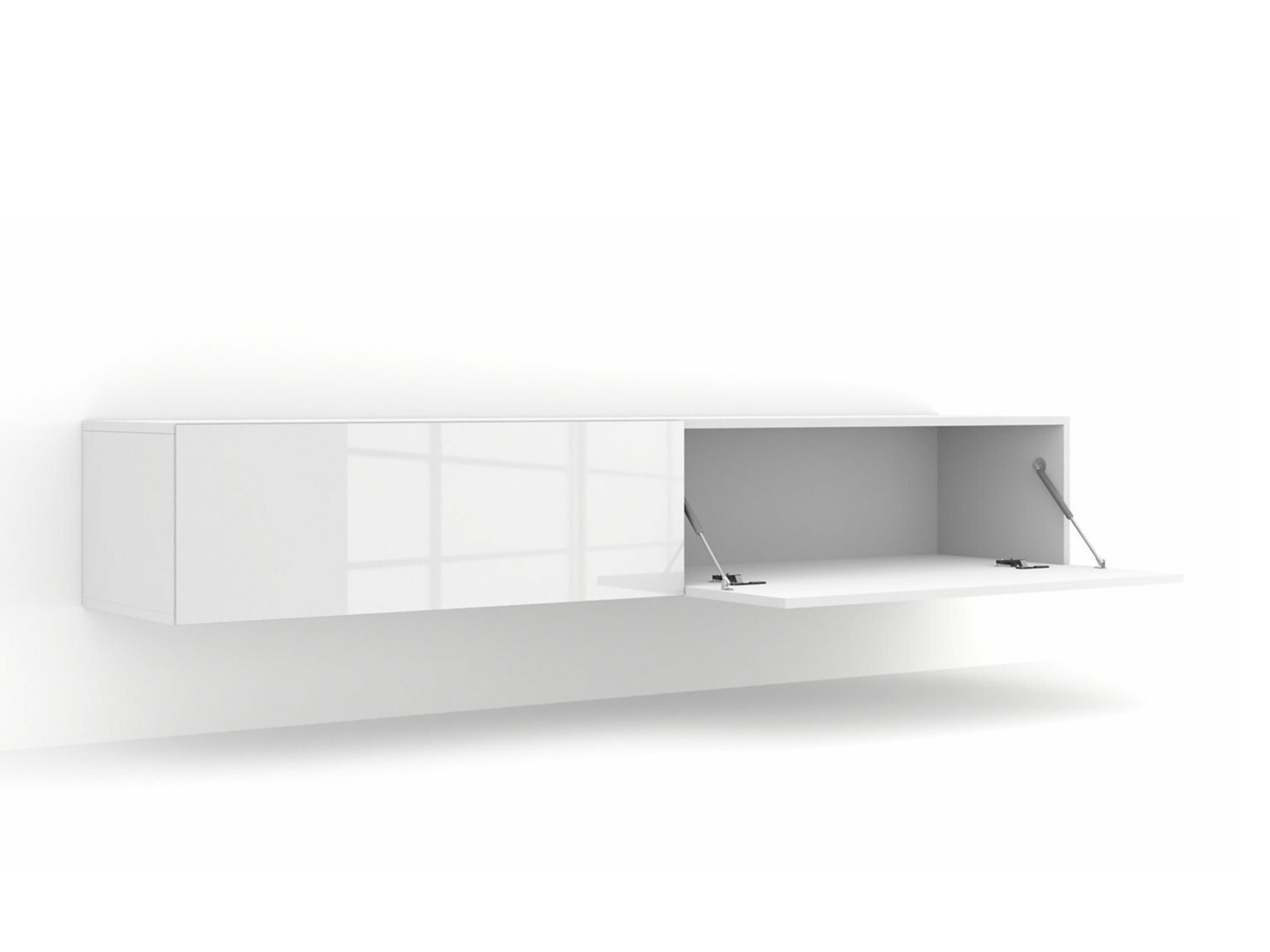 ТВ шкаф Buffalo 167 (Бял + Бял гланц)