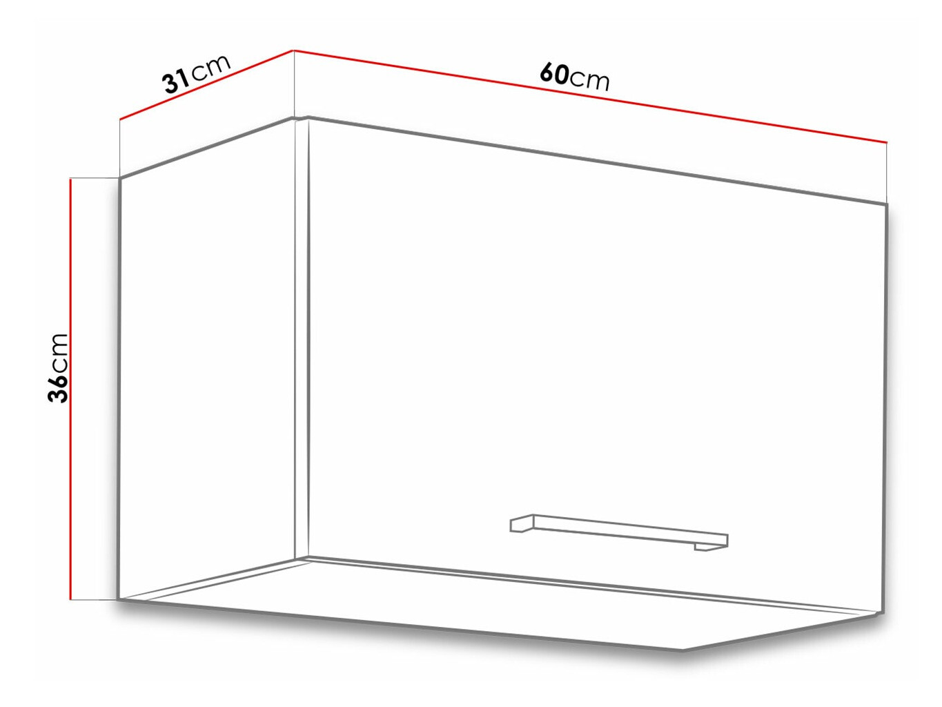 Модулен окачен шкаф Wood Dark 109
