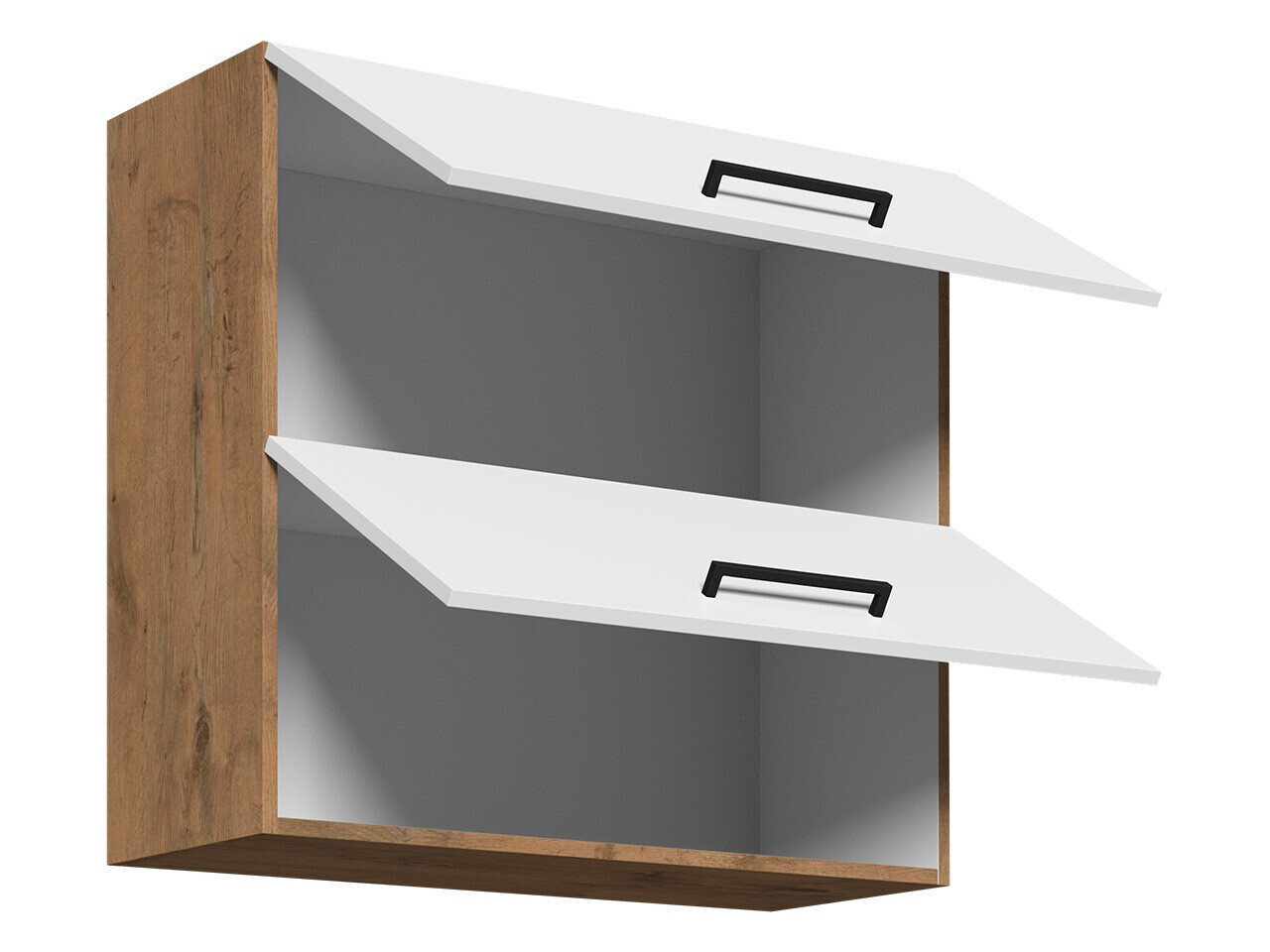 Модулен окачен шкаф Wood White 109