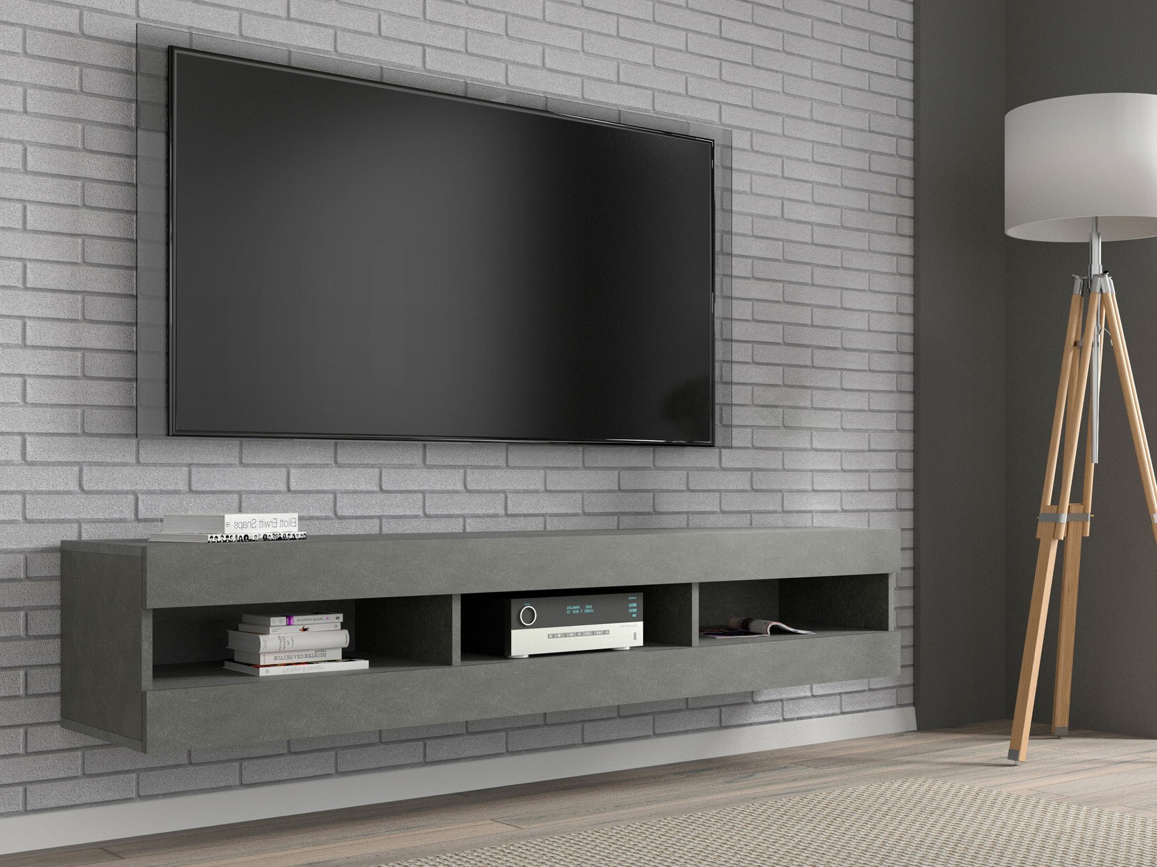 ТВ шкаф Buffalo 168 (Сив)