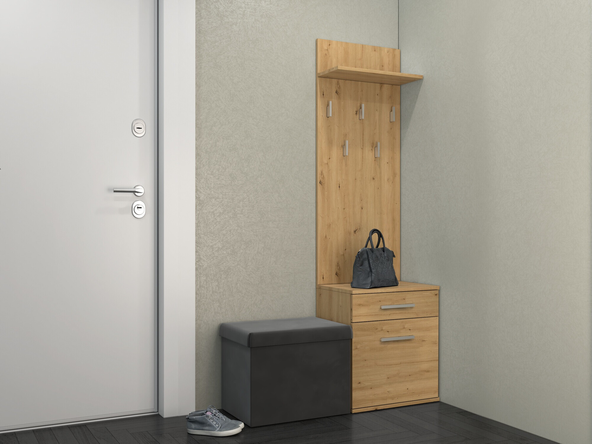 Комплект за антре Mandeville 129 (Artisan дъб)