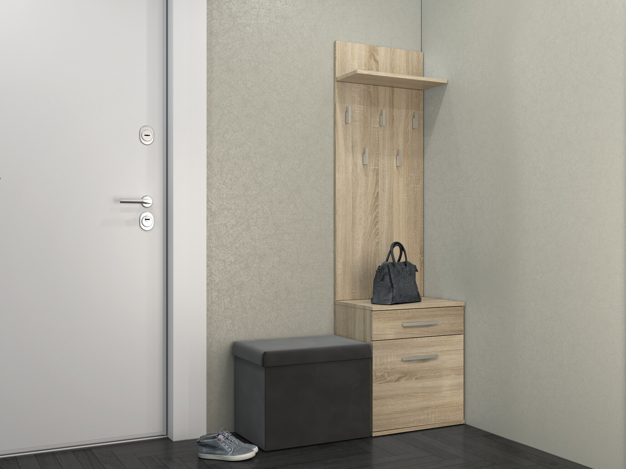 Комплект за антре Mandeville 129 (Сонома дъб)