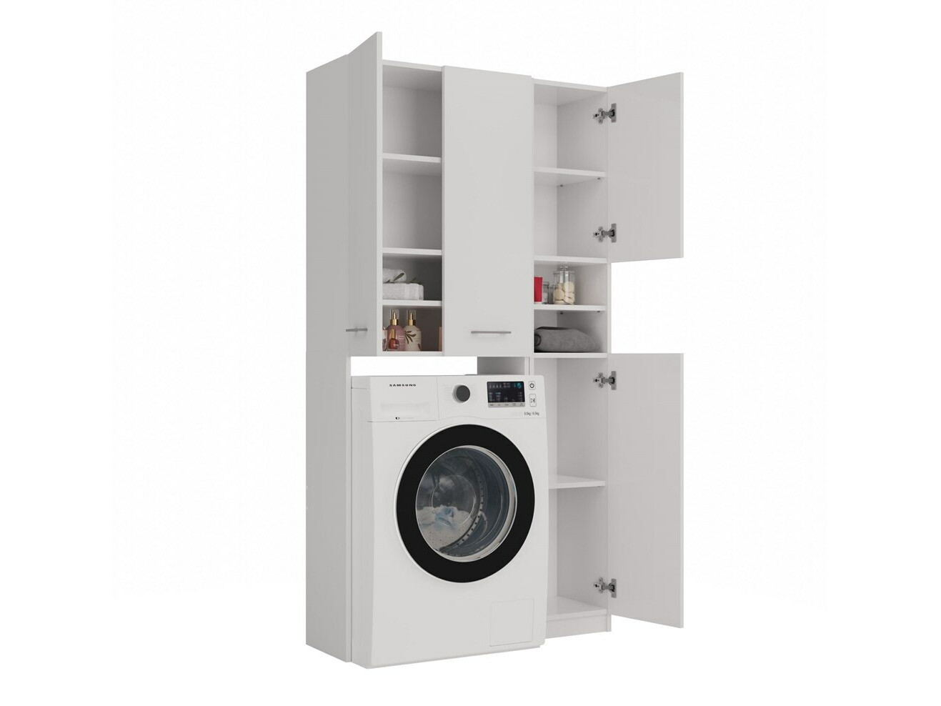 Шкаф за баня Mandeville 130 (Бял)