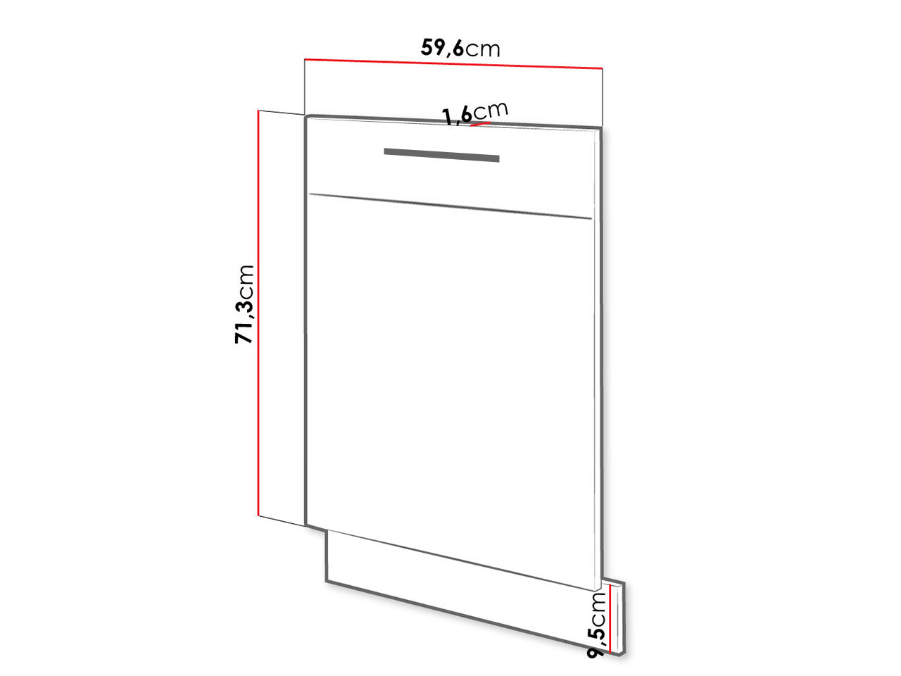 Вратичка съдомиялна Wood Grey 107