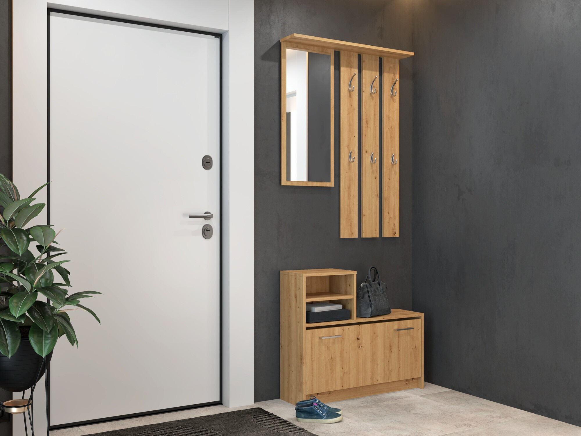 Комплект за антре Mandeville 144 (Artisan дъб)