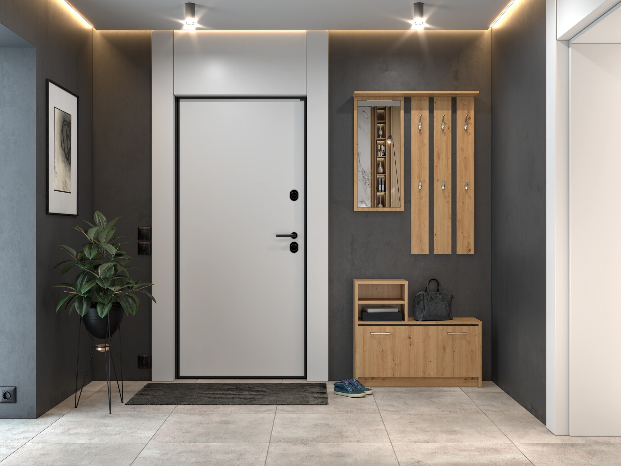 Комплект за антре Mandeville 144 (Artisan дъб)