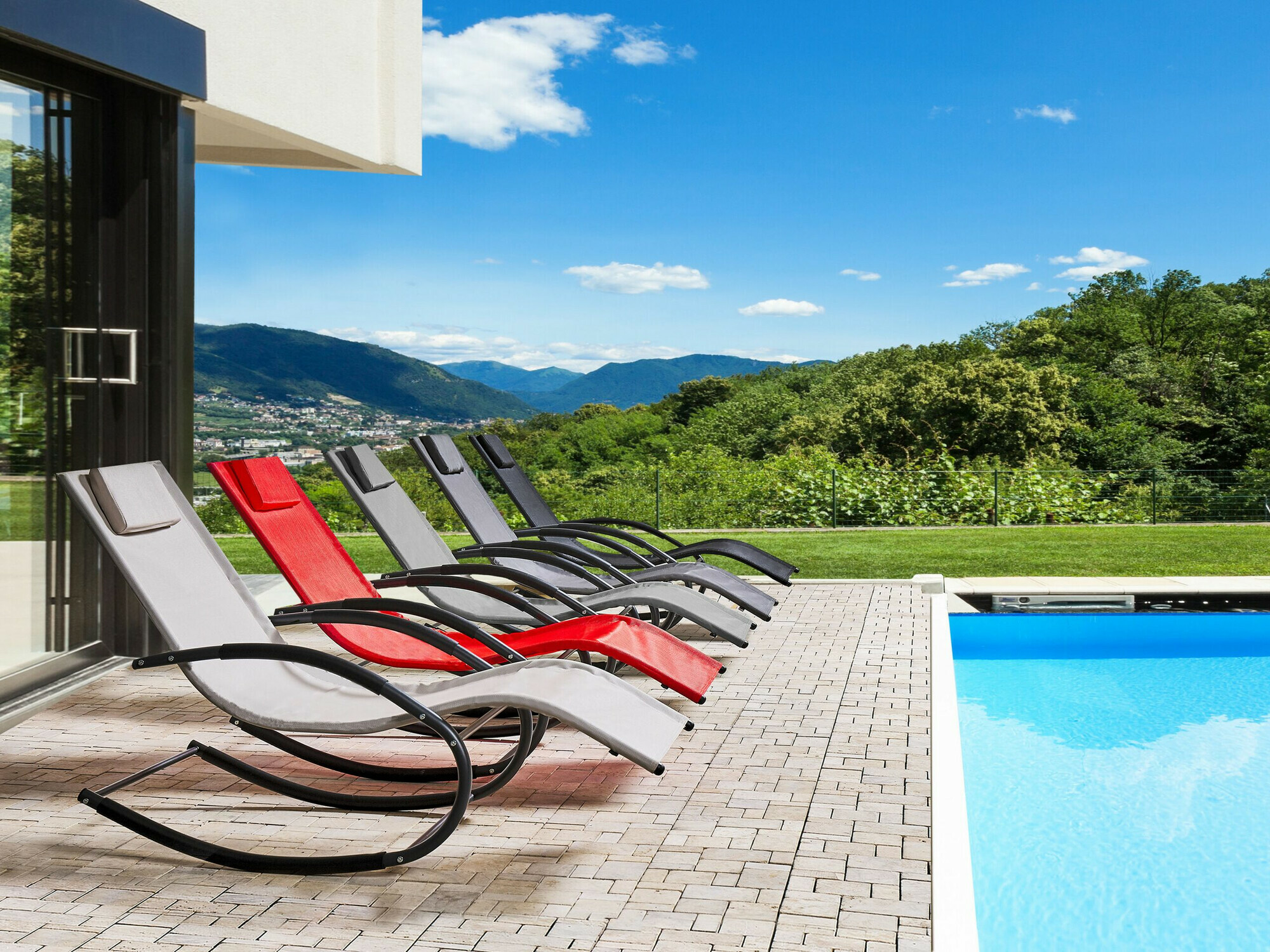 Градински шезлонг Berwyn 1973 (Черен)