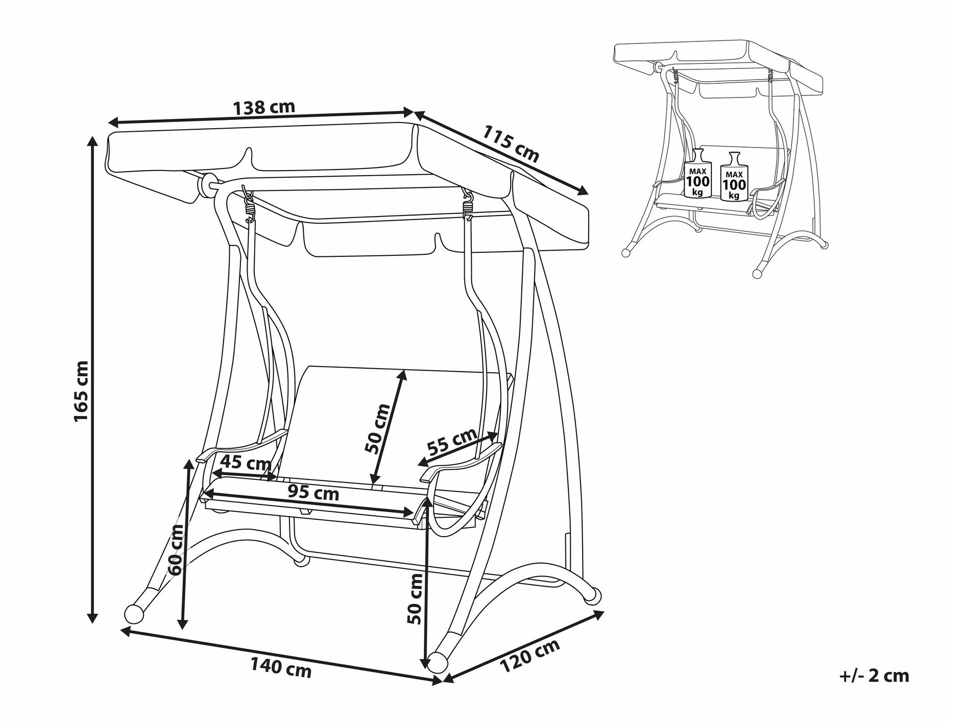 Градинска люлка Berwyn 1980