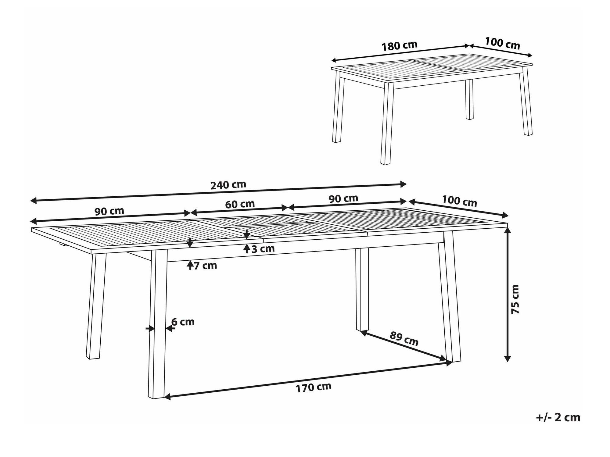 Градинска маса Berwyn 1985 (Ярък дърво)
