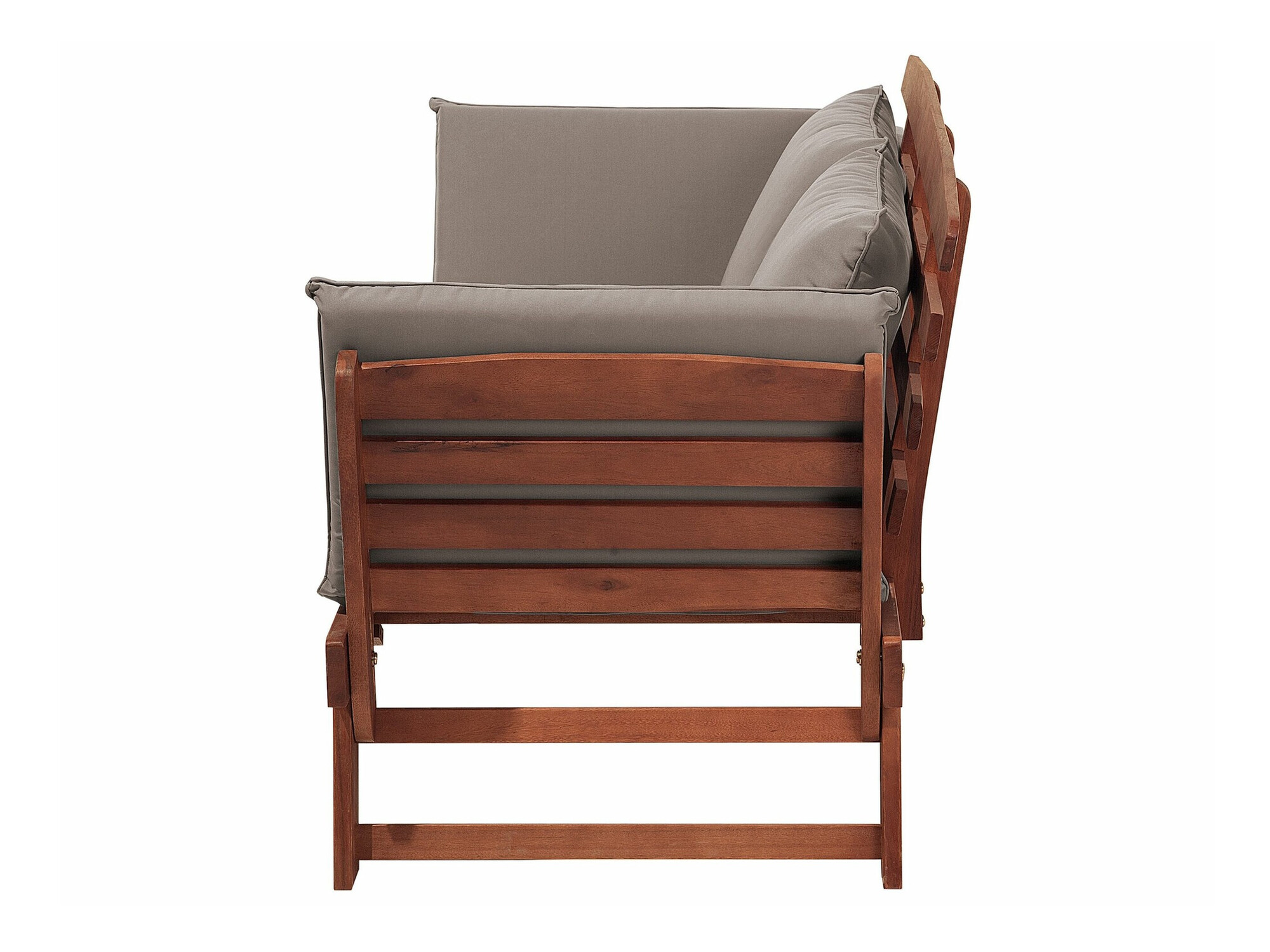 Градински диван Berwyn 1979 (Сив + Тъмно дърво)