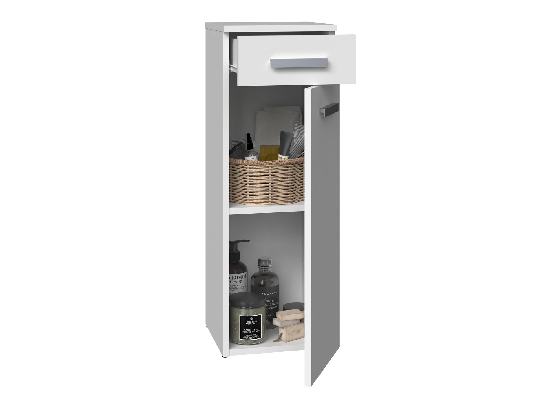 Стоящ шкаф за баня Nolmaru 109 (Бял)