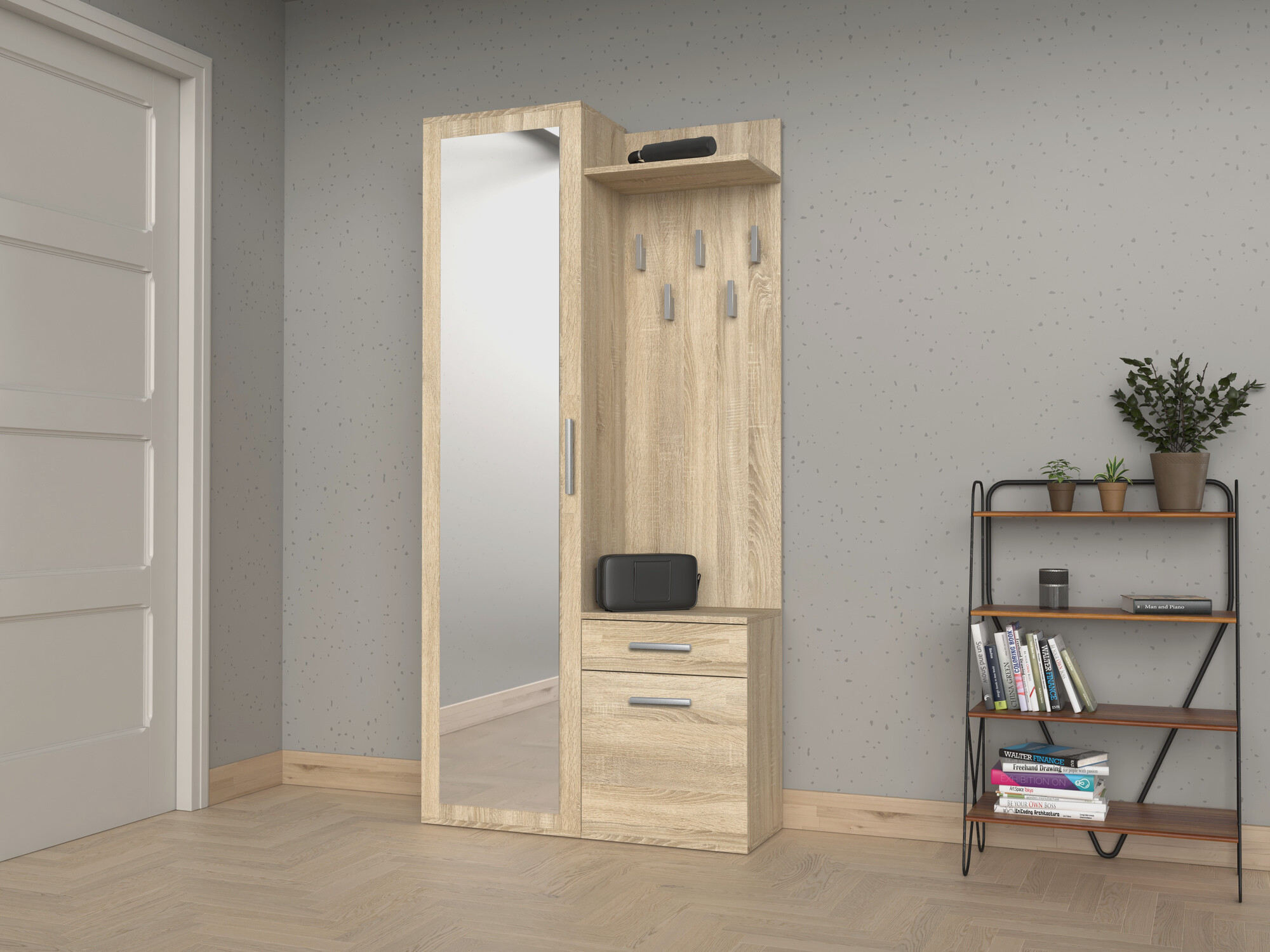 Комплект за антре Mandeville 126 (Сонома дъб)