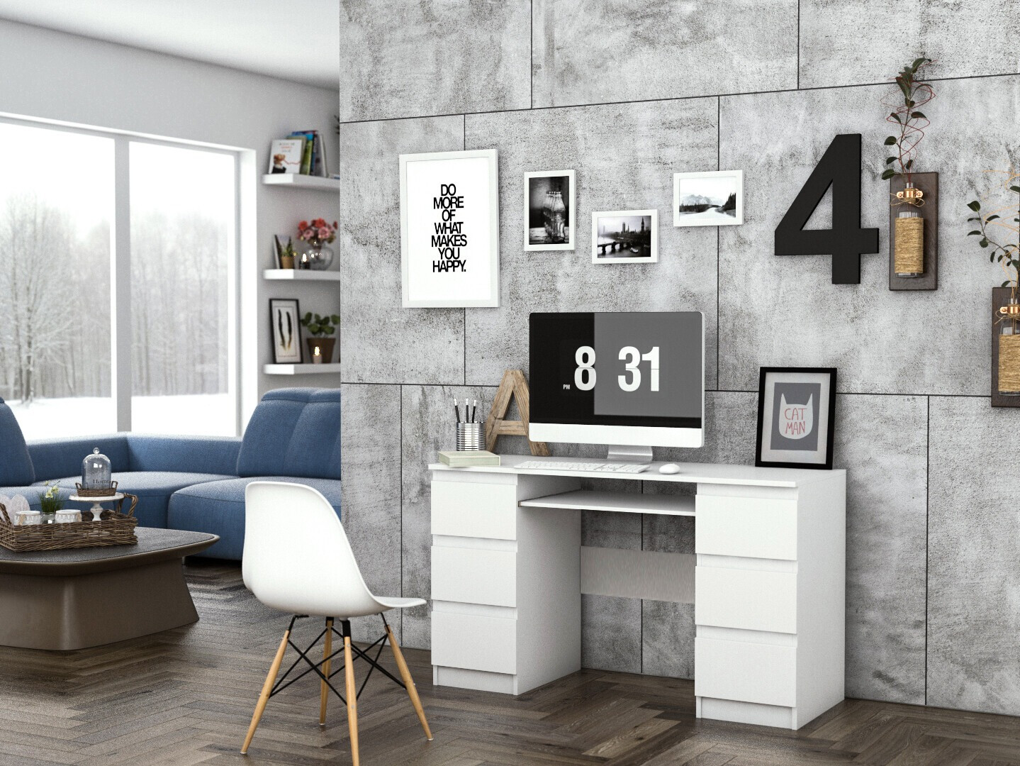 Офис бюро Mandeville 178 (Бял)