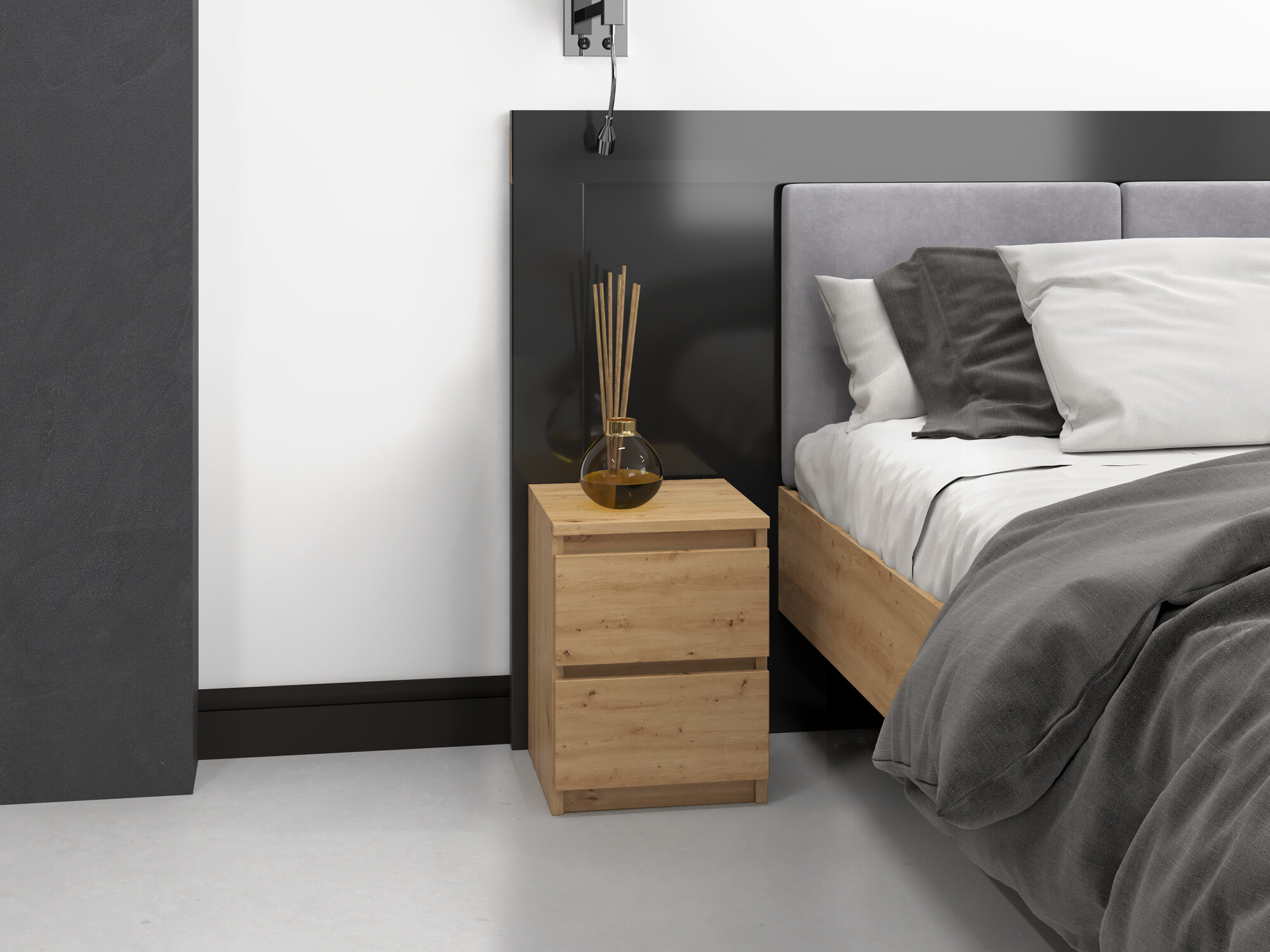 Нощно шкафче Elbvelu 107 (Artisan дъб)