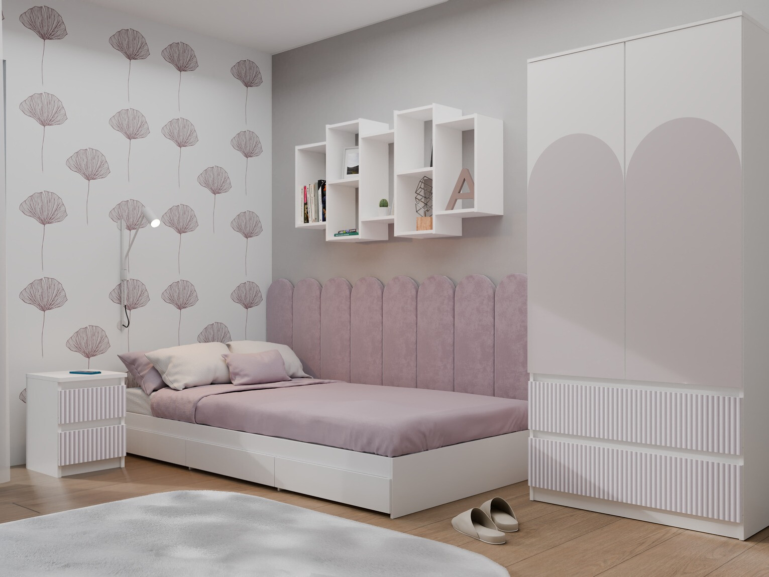 Нощно шкафче Mortore 103 (Роза)