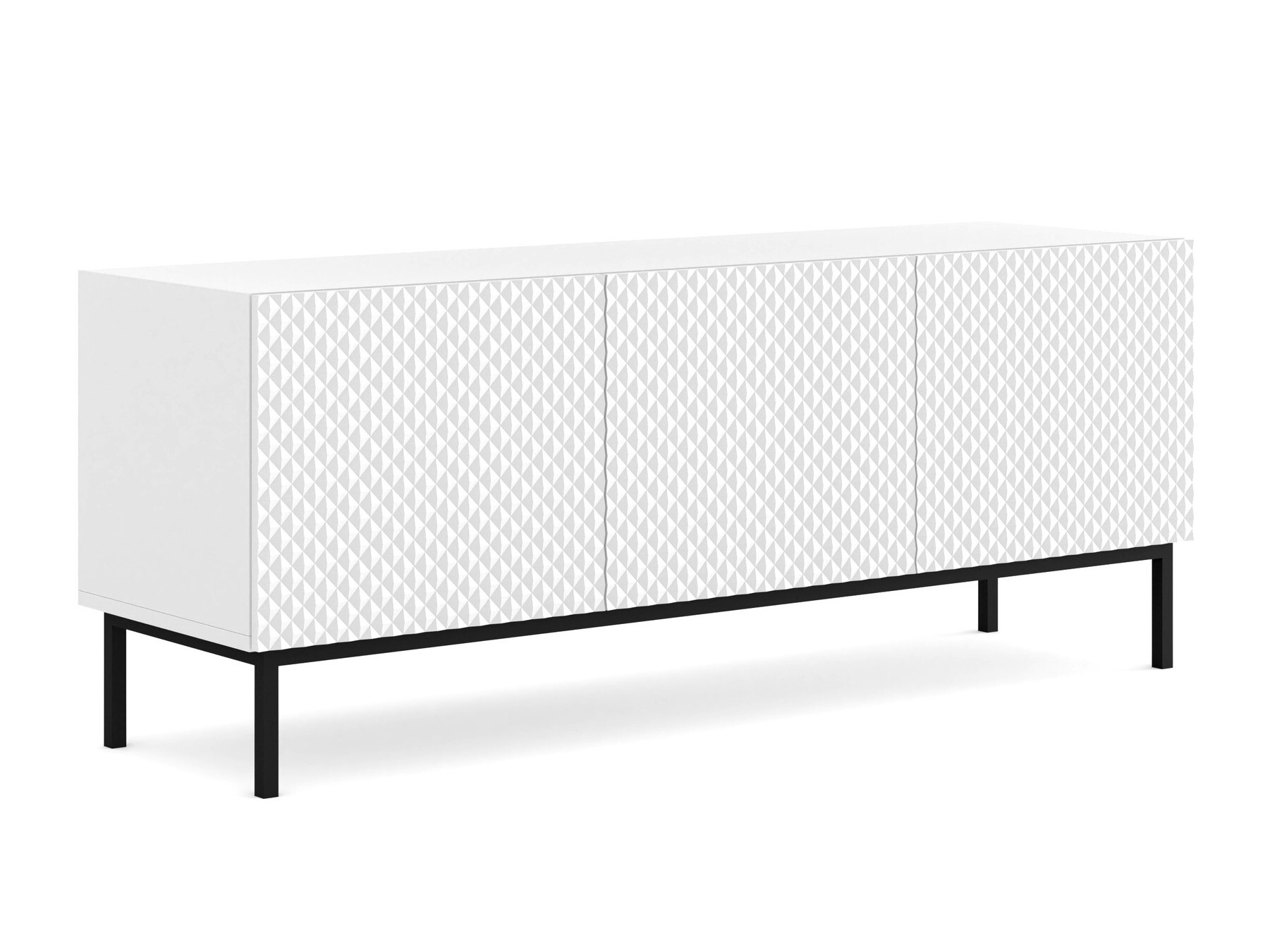 ТВ шкаф Odelomu 101 (Бял + Бял гланц)