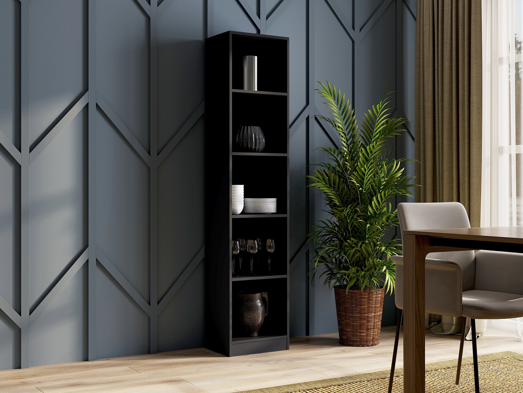 Етажерка Mandeville 183 (Черен)