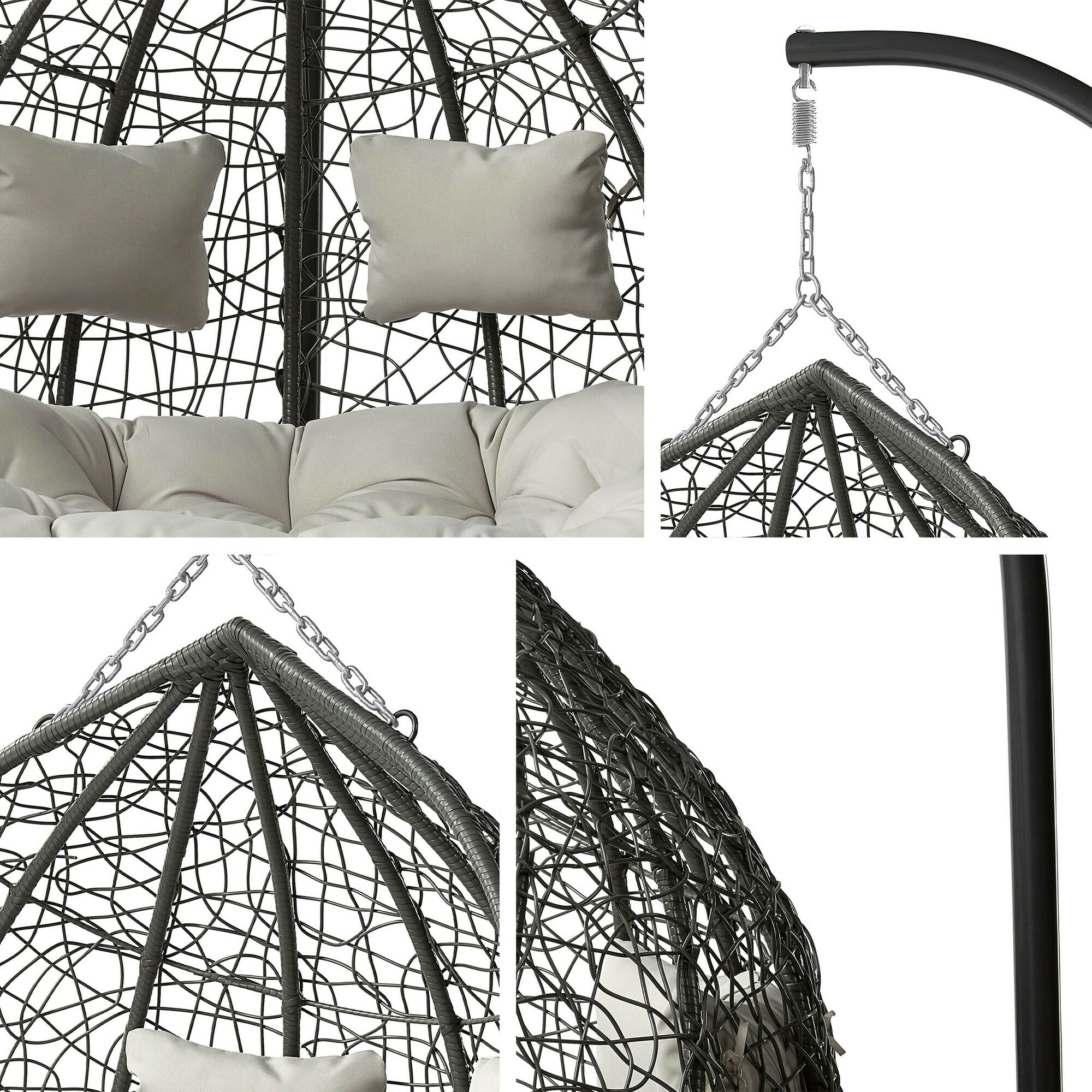 Градинска люлка Comfivo 325 (Черен + Сметана)