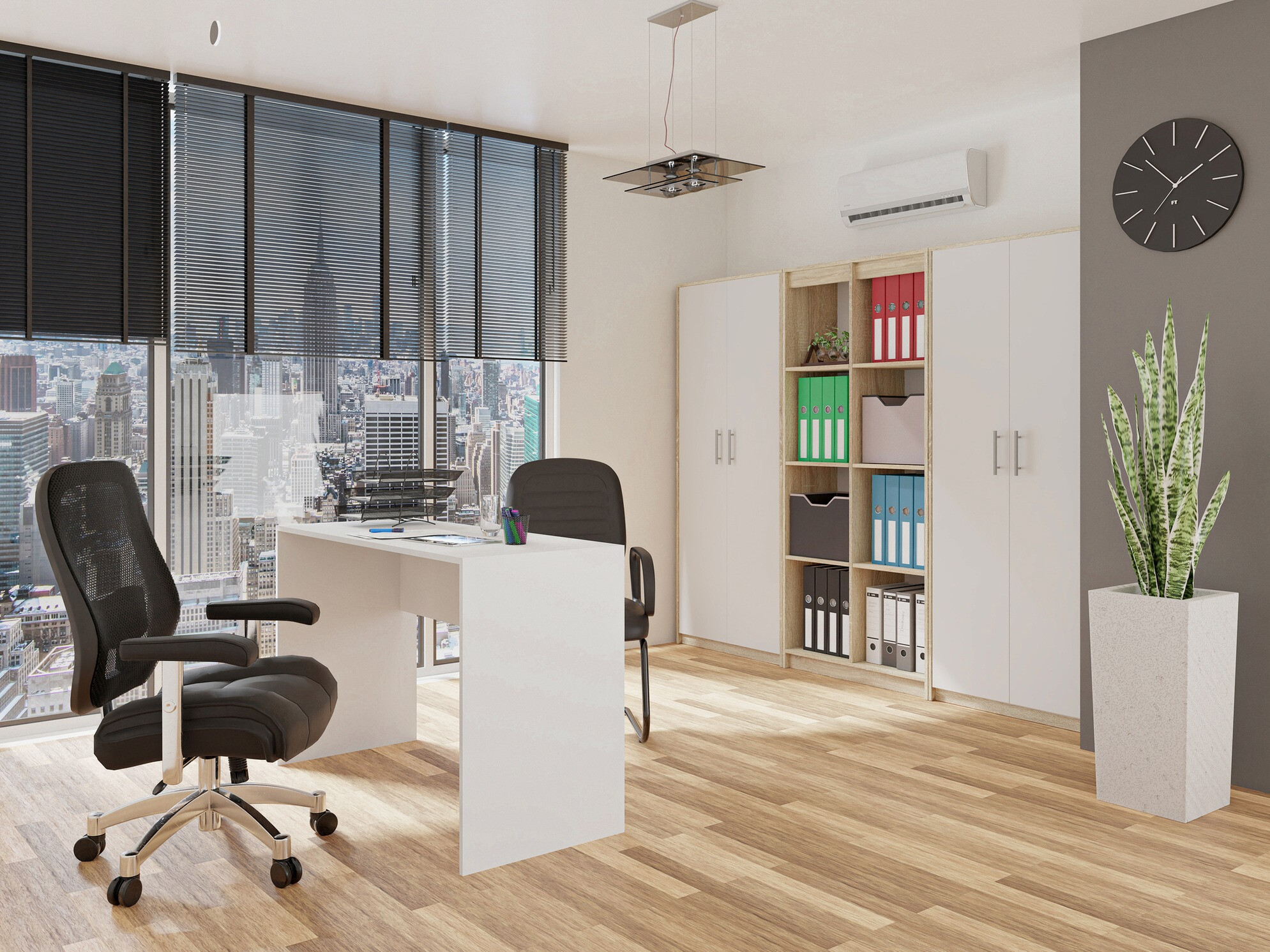 Етажерка Mandeville 196 (Сонома дъб + Бял)