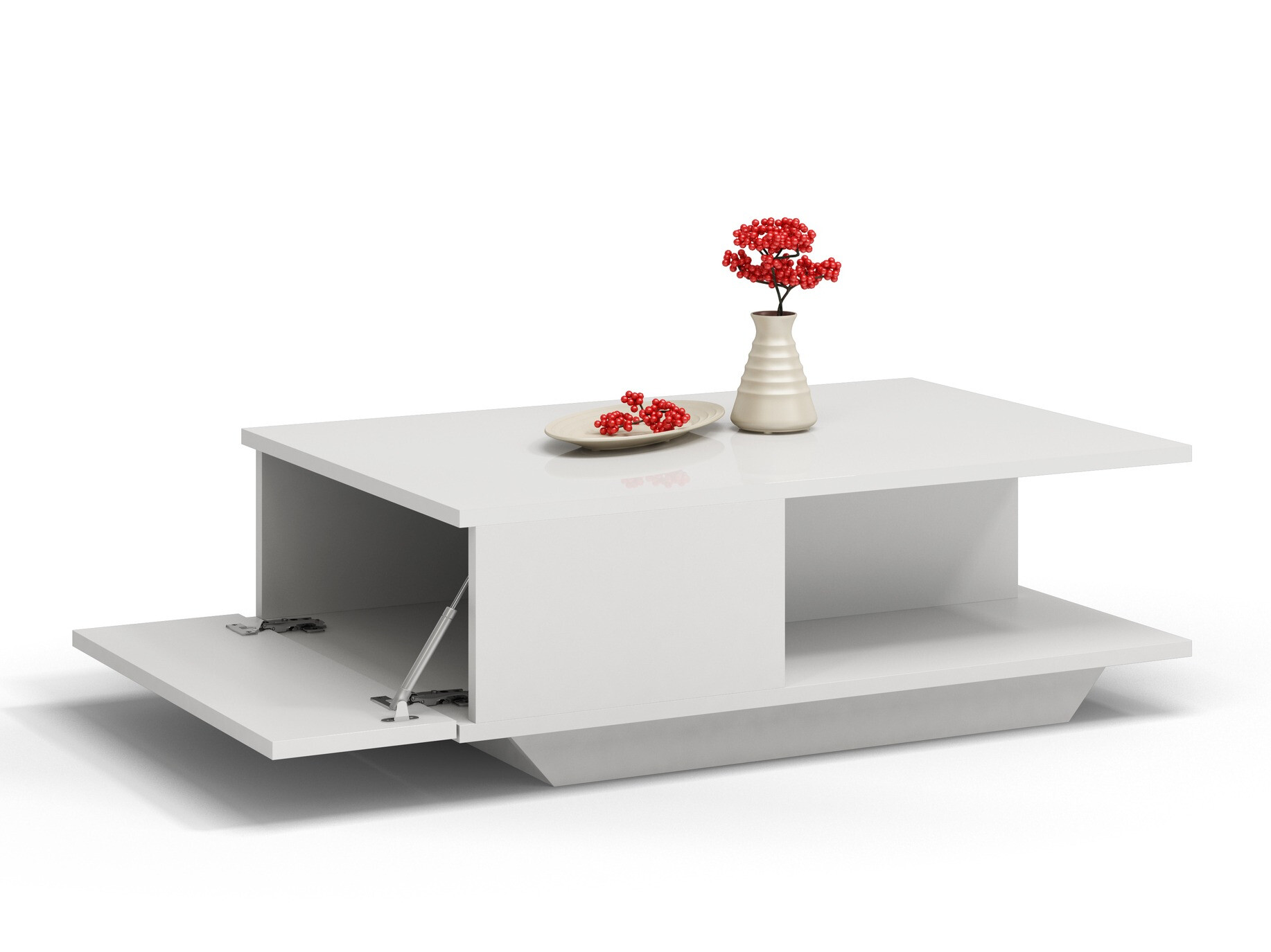 Масичка за кафе Mandeville 205 (Бял + Бял гланц)