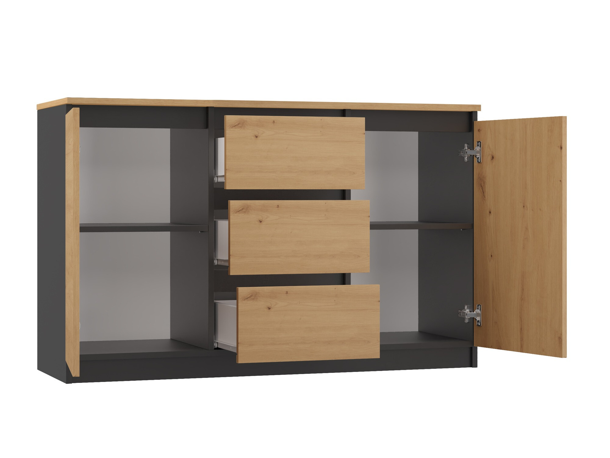 Скрин Elbvelu 109 (Антрацит + Artisan дъб)