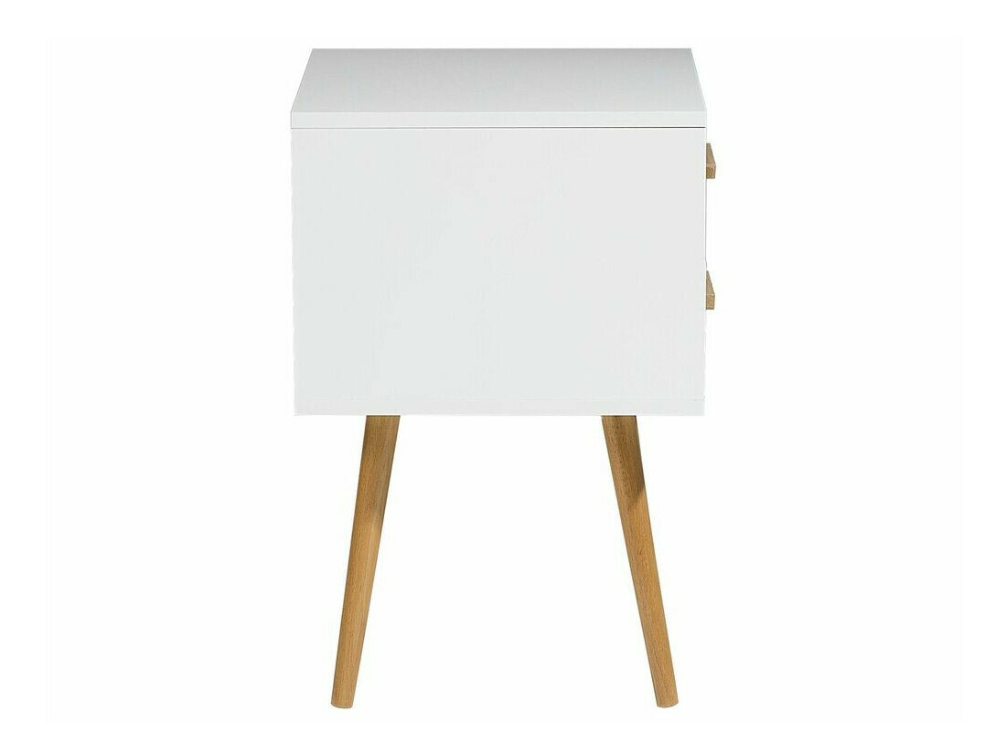 Нощно шкафче Berwyn 281 (Бял + Ярък дърво)