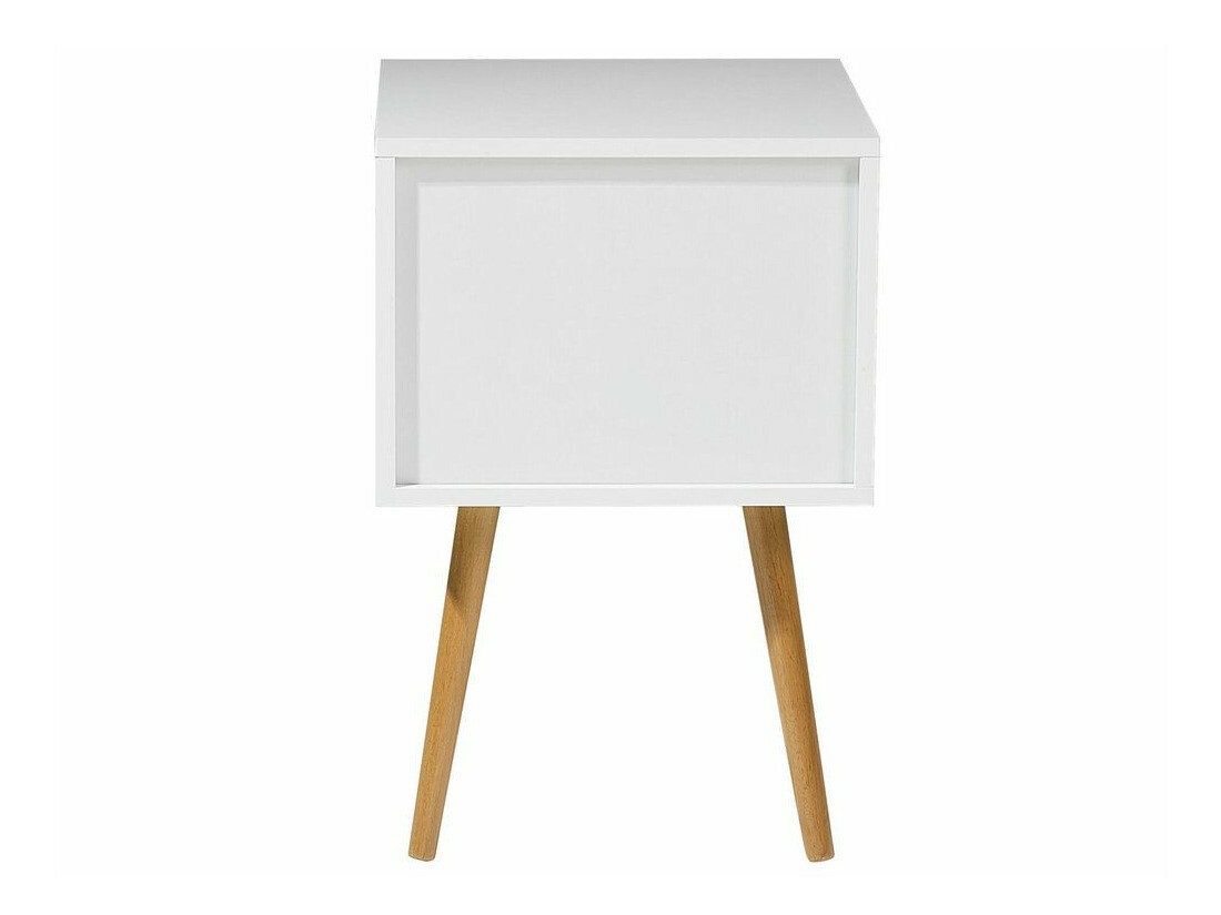Нощно шкафче Berwyn 281 (Бял + Ярък дърво)