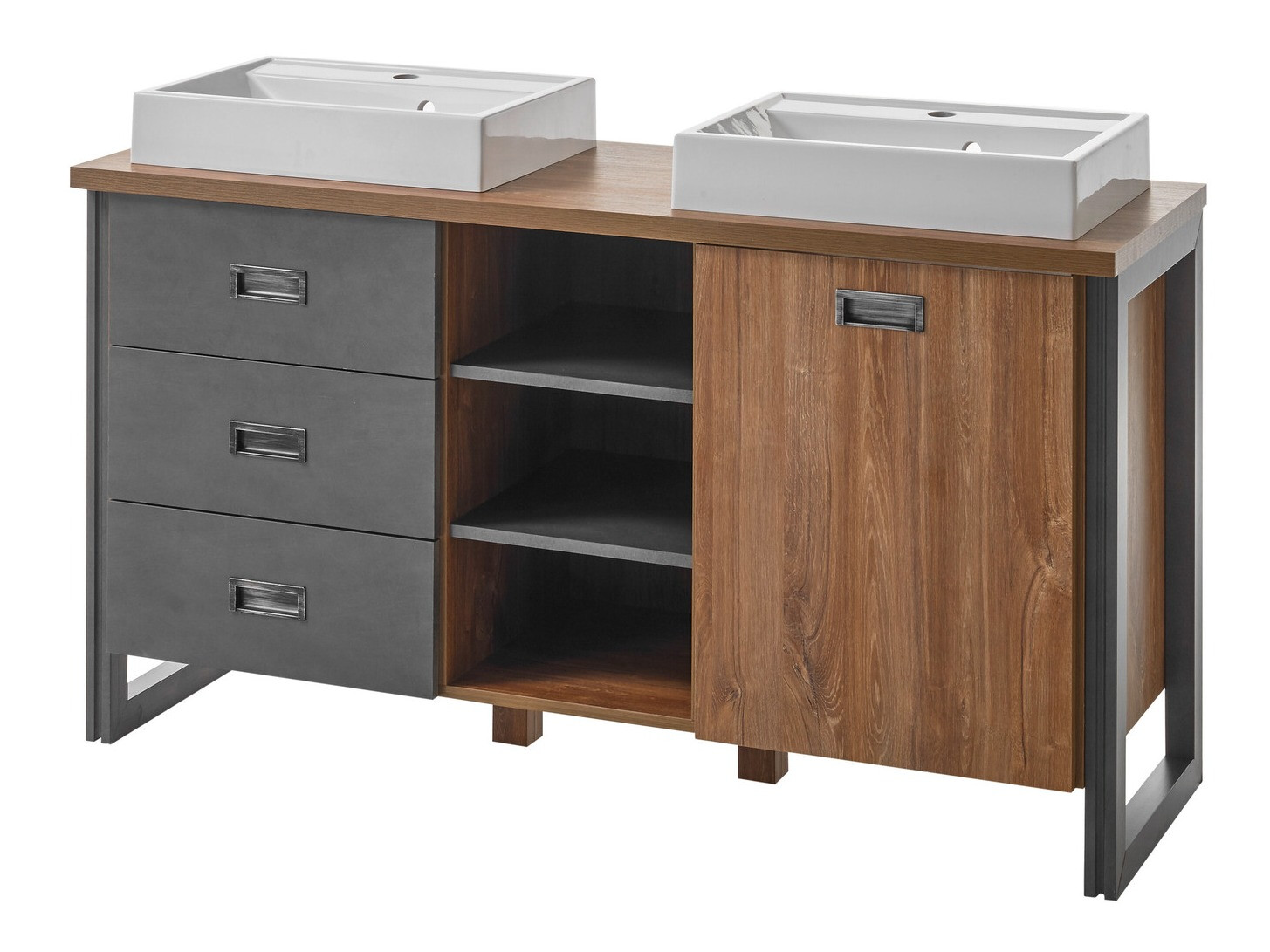 Стоящ шкаф за баня за мивка Virmeli 141