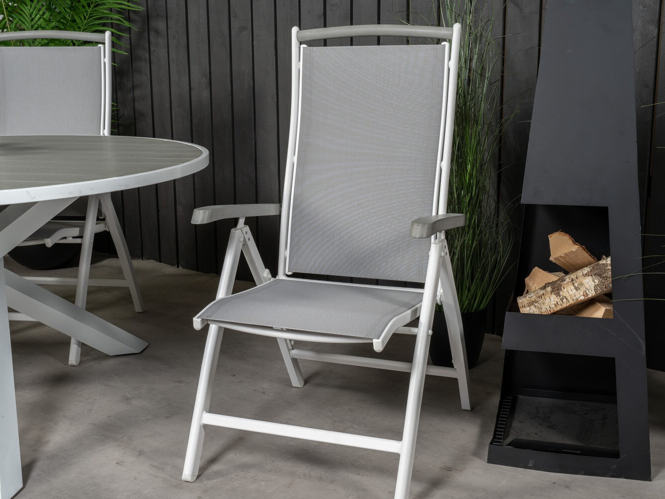 Градински комплект Dallas 2347 (Сив + Бял)