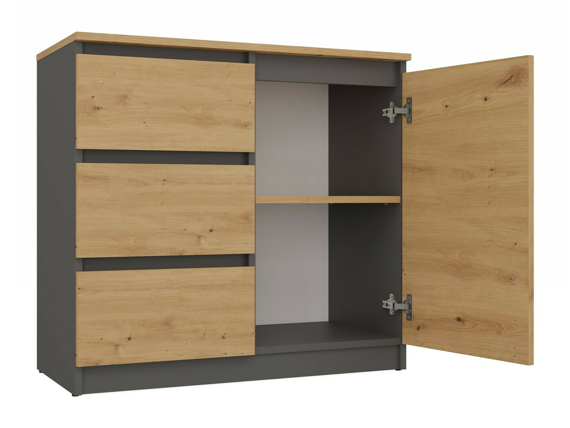 Скрин Elbvelu 109 (Антрацит + Artisan дъб)