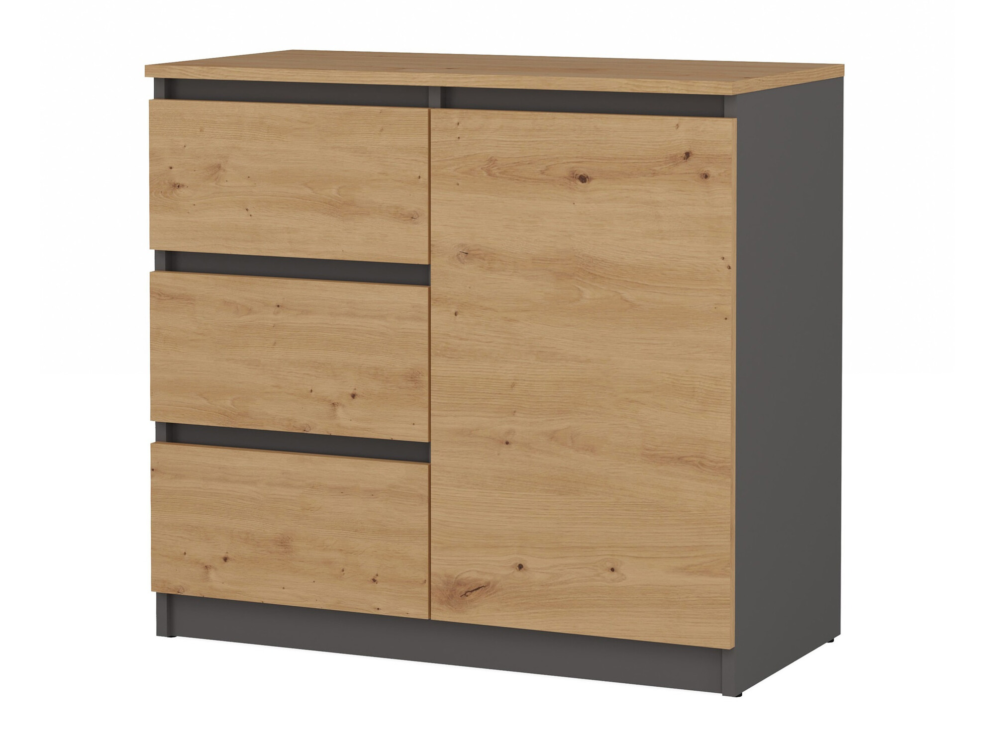 Скрин Elbvelu 110 (Artisan дъб + Антрацит)