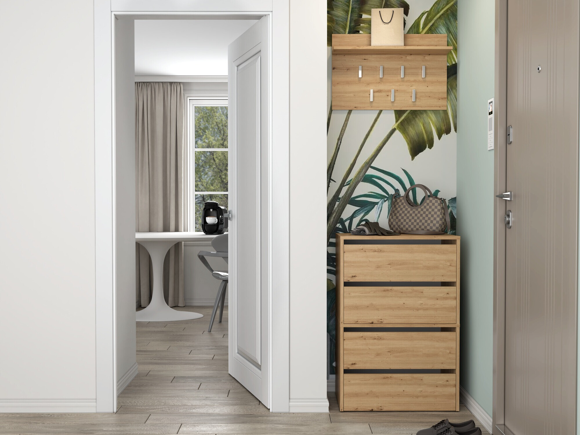 Шкаф за обувки Mandeville 223 (Artisan дъб)