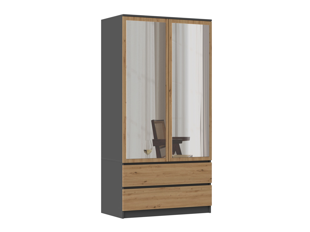 Гардероб Elbvelu 116 (Антрацит + Artisan дъб)