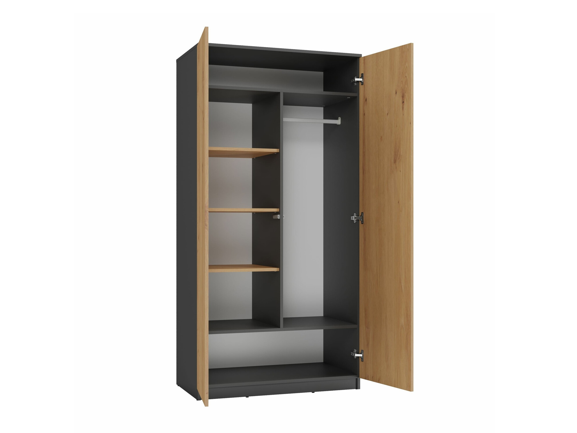 Гардероб Elbvelu 117 (Антрацит + Artisan дъб)