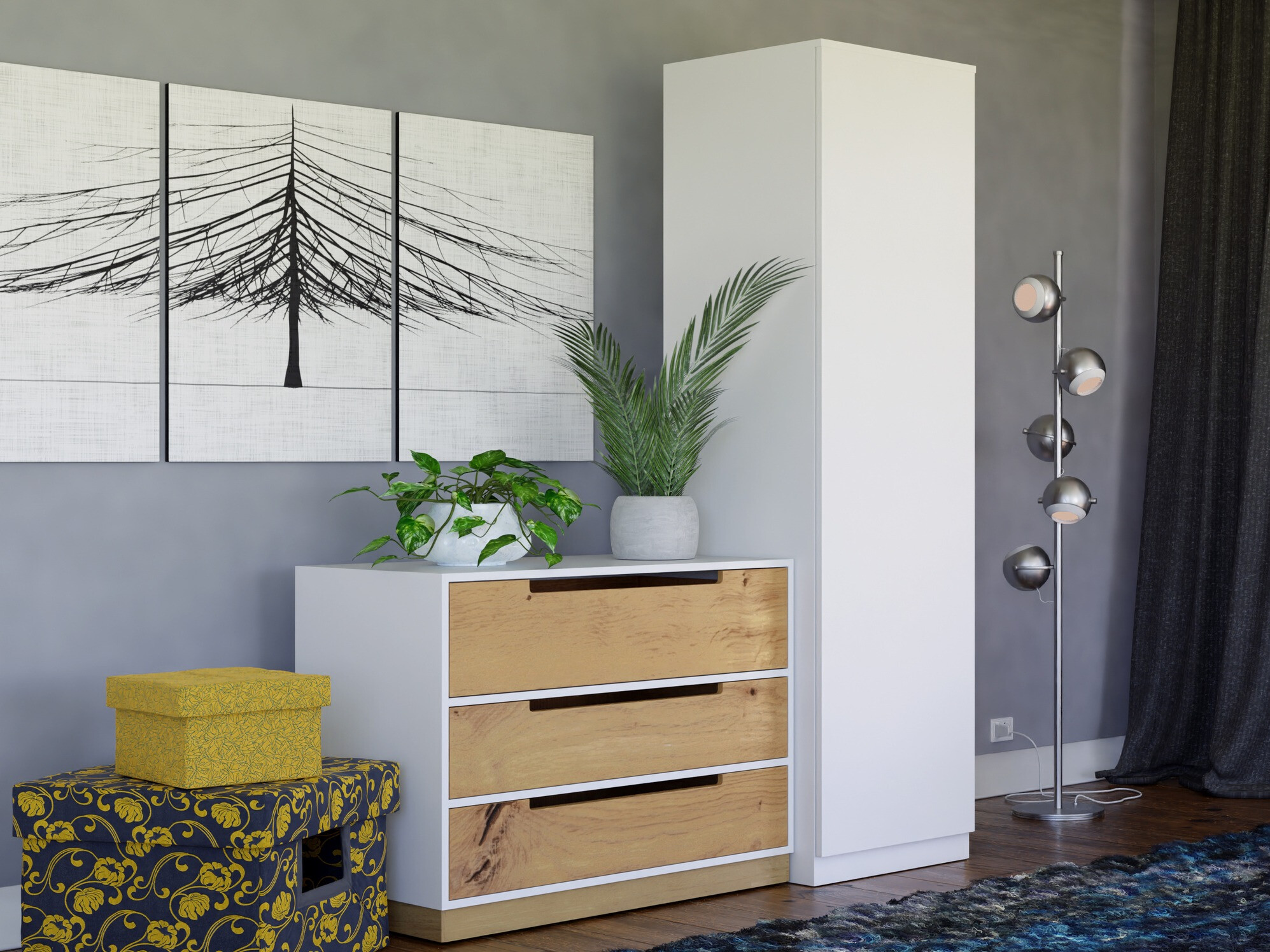 Гардероб Elbvelu 118 (Бял)