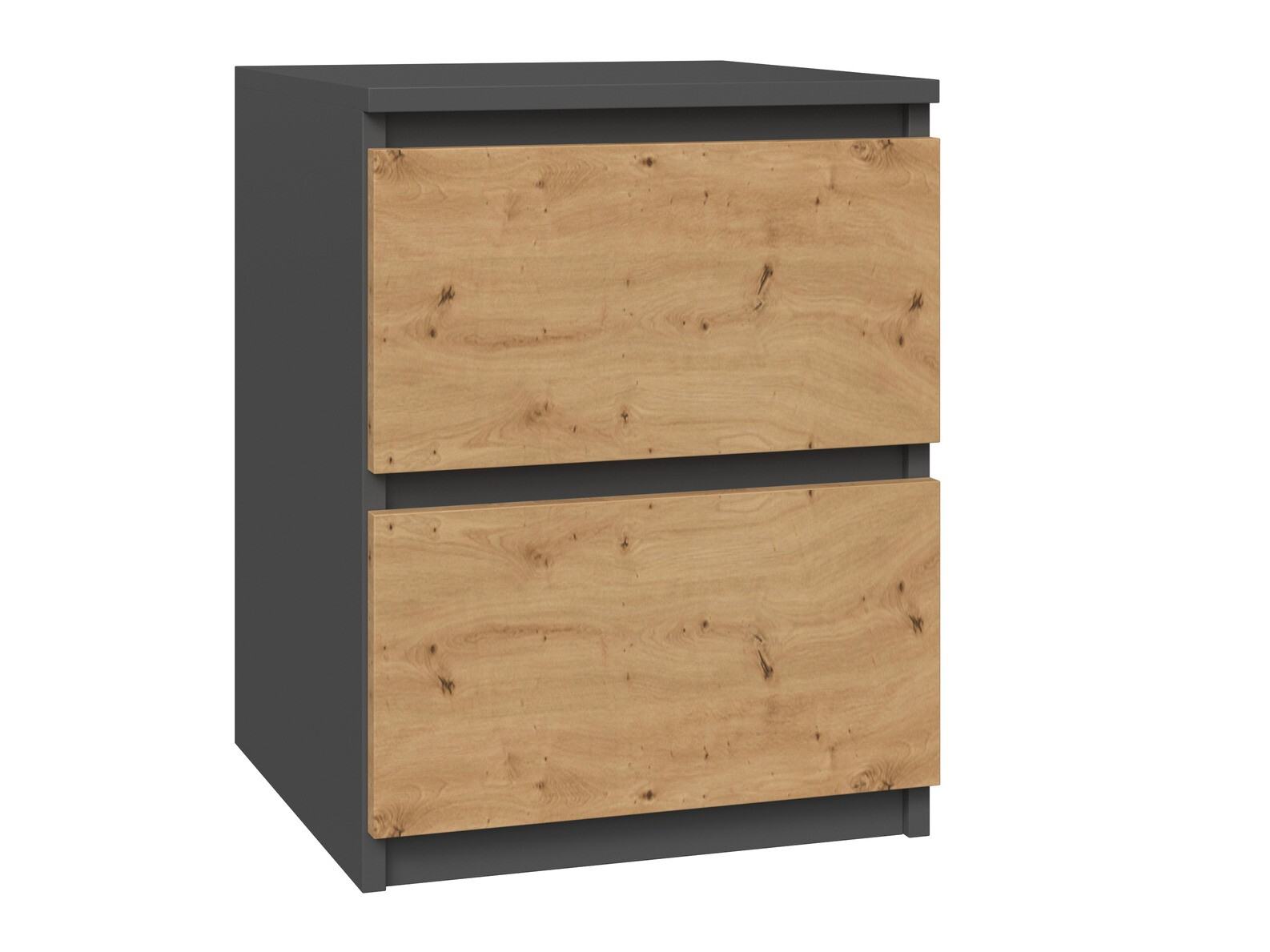 Нощно шкафче Elbvelu 120 (Антрацит + Artisan дъб)
