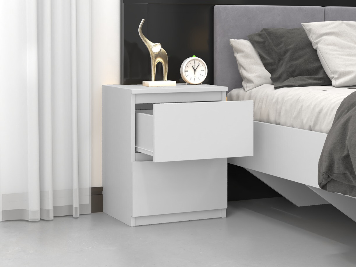 Нощно шкафче Elbvelu 120 (Бял)