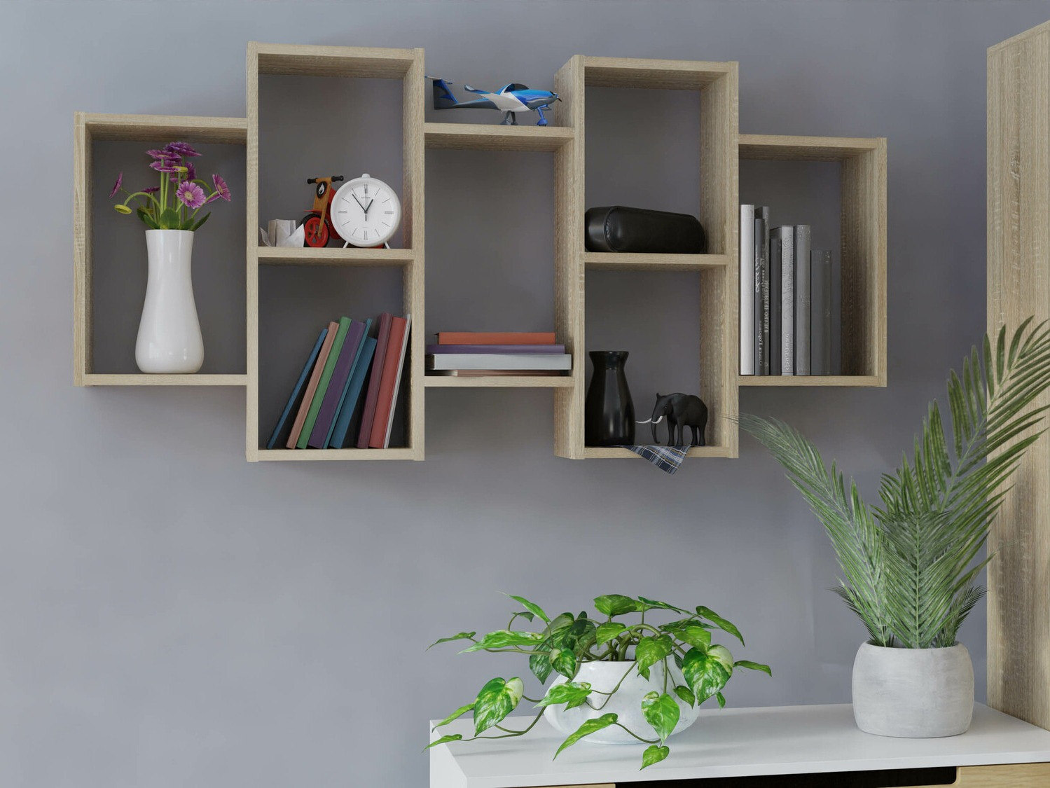 Стенна етажерка Mandeville 226 (Сонома дъб)