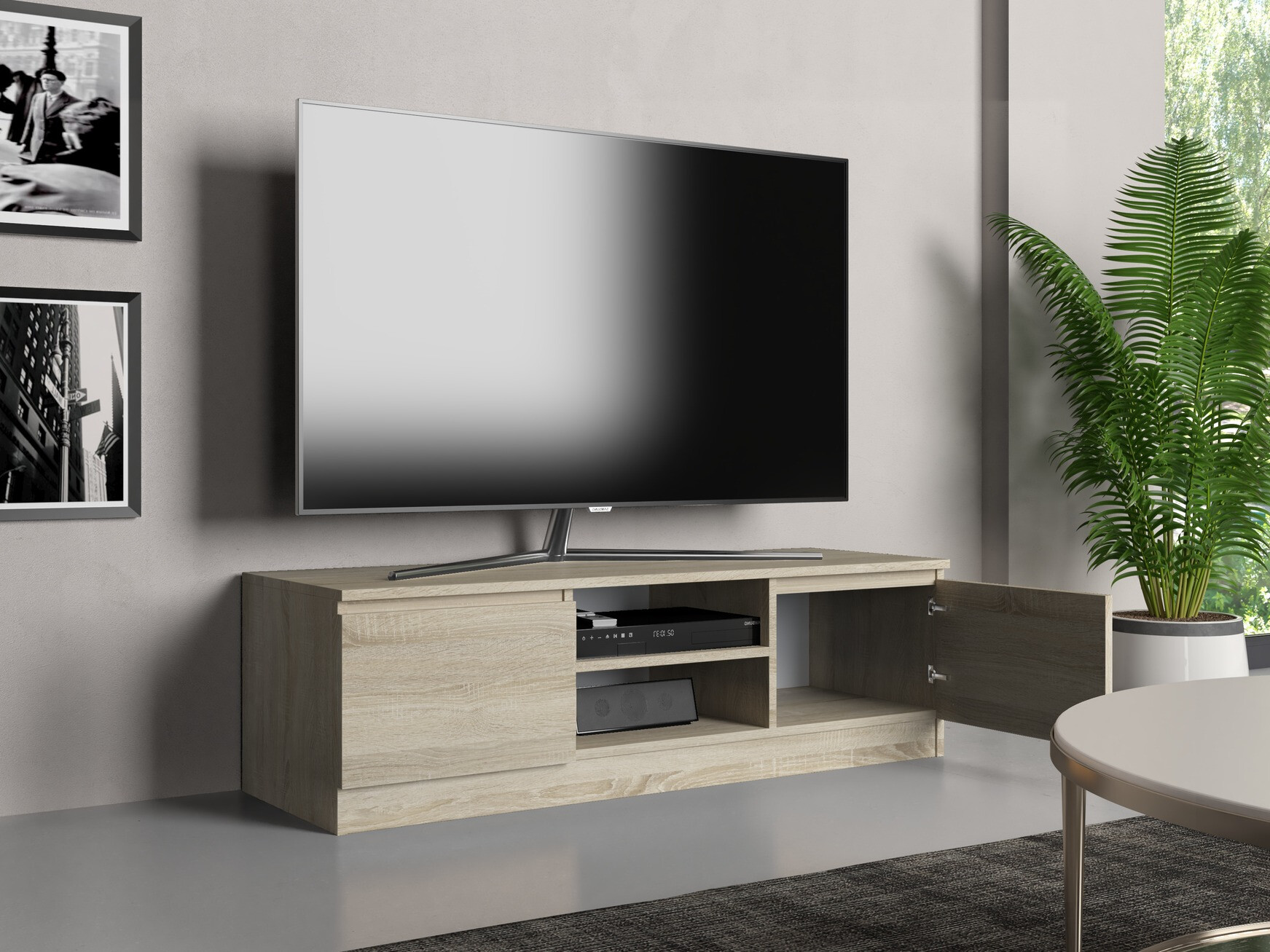 ТВ шкаф Elbvelu 123 (Сонома дъб)