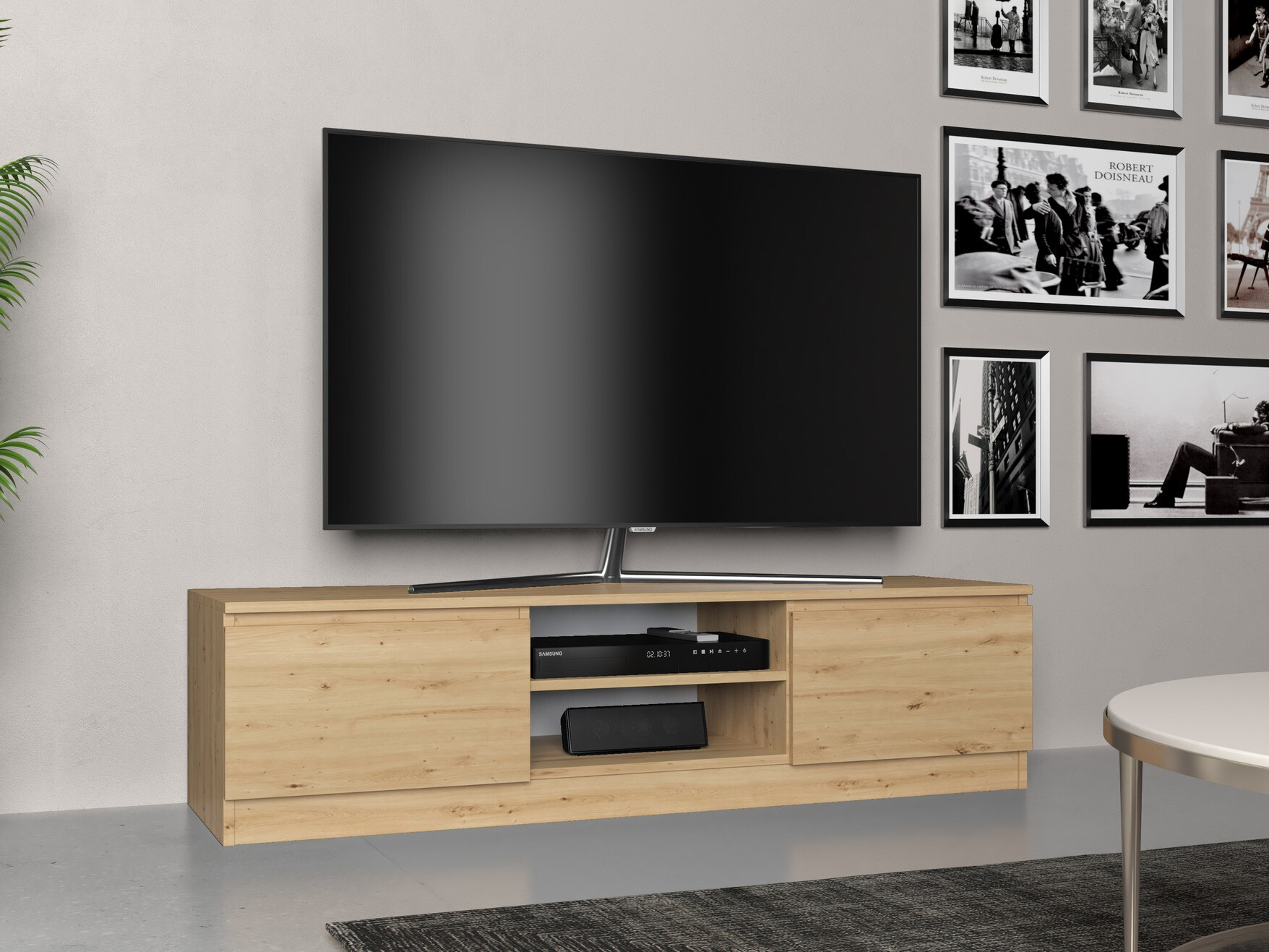 ТВ шкаф Elbvelu 125 (Artisan дъб)