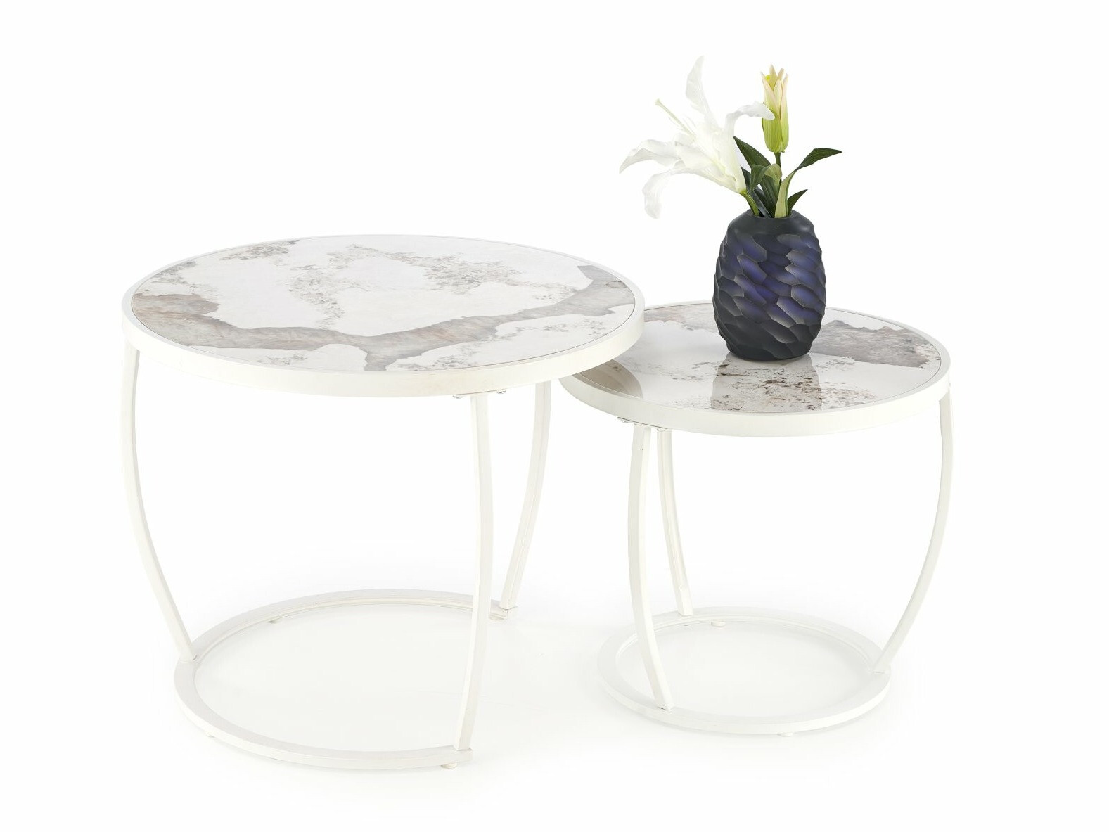 Комплект масички за кафе Houston 1658 (Бял + Бял мрамор)