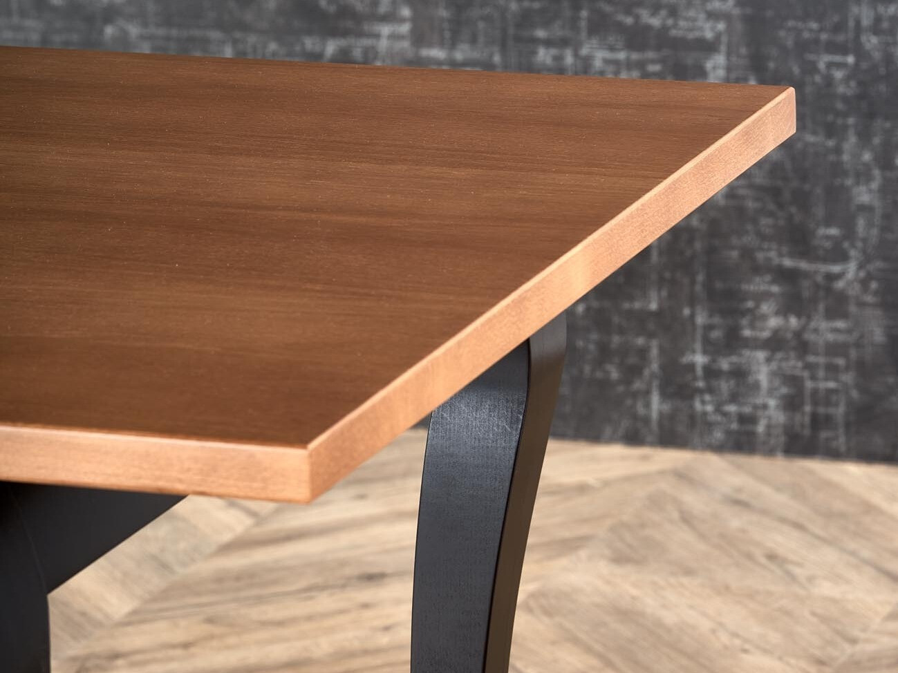 Маса Houston 1202 (Тъмен дъб + Черен)