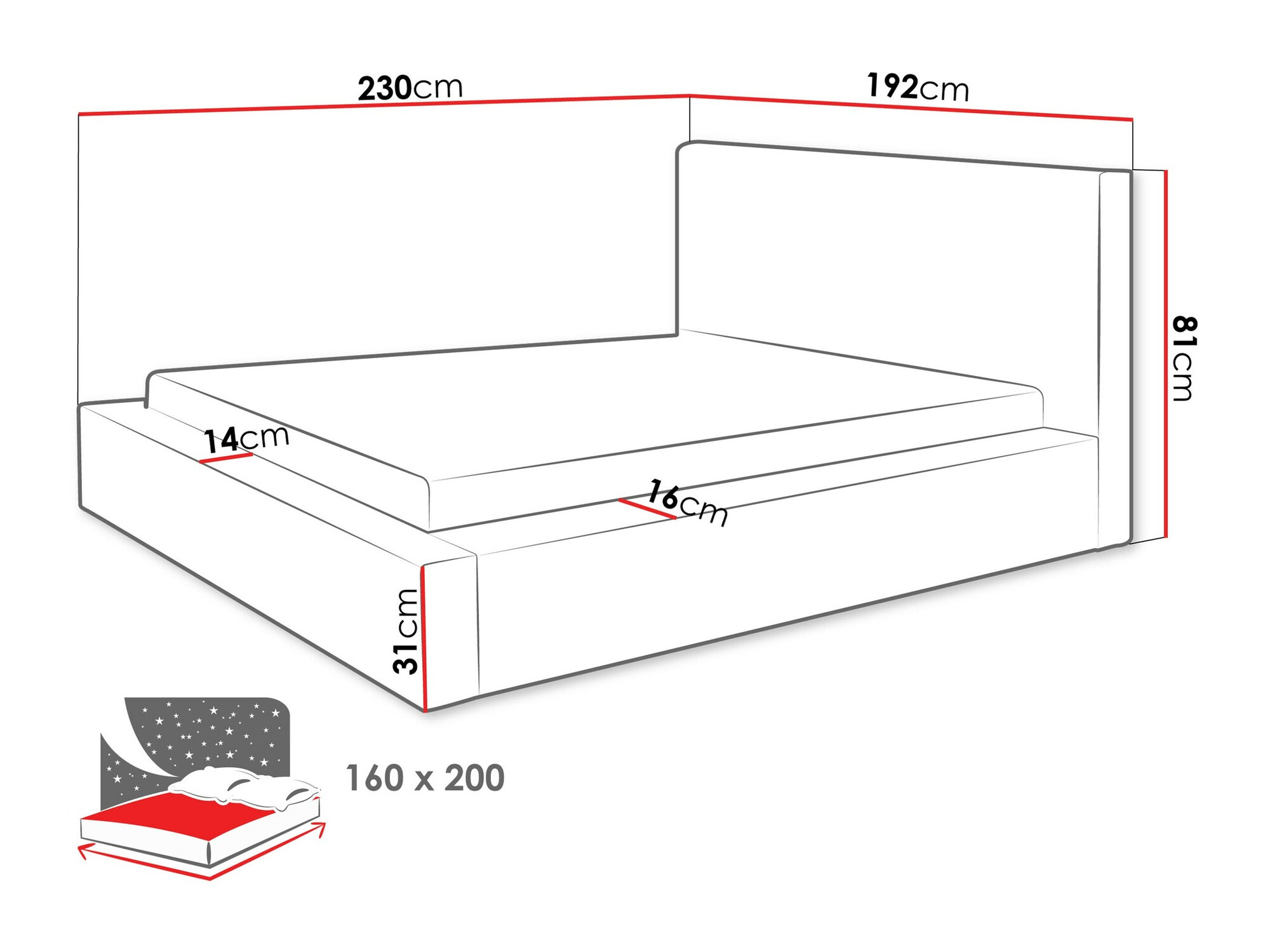 Легло TrendyNest Cervara (Top 90)