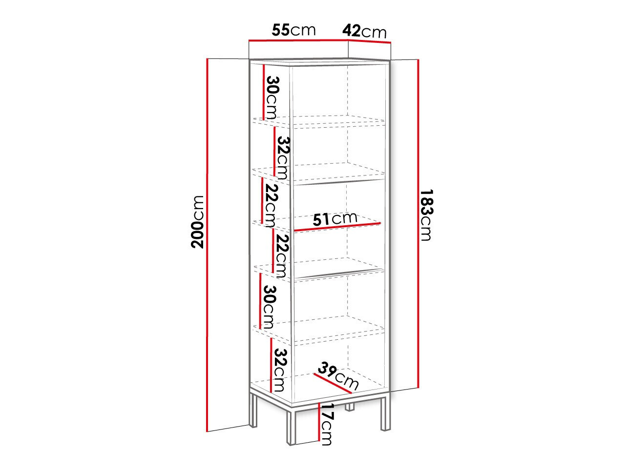 Етажерка Natar (Бял + Бял гланц)