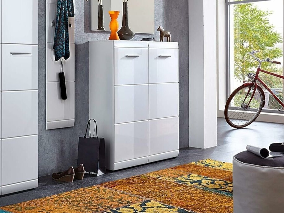 Етажерка за обувки Livromu 102 (Бял гланц)