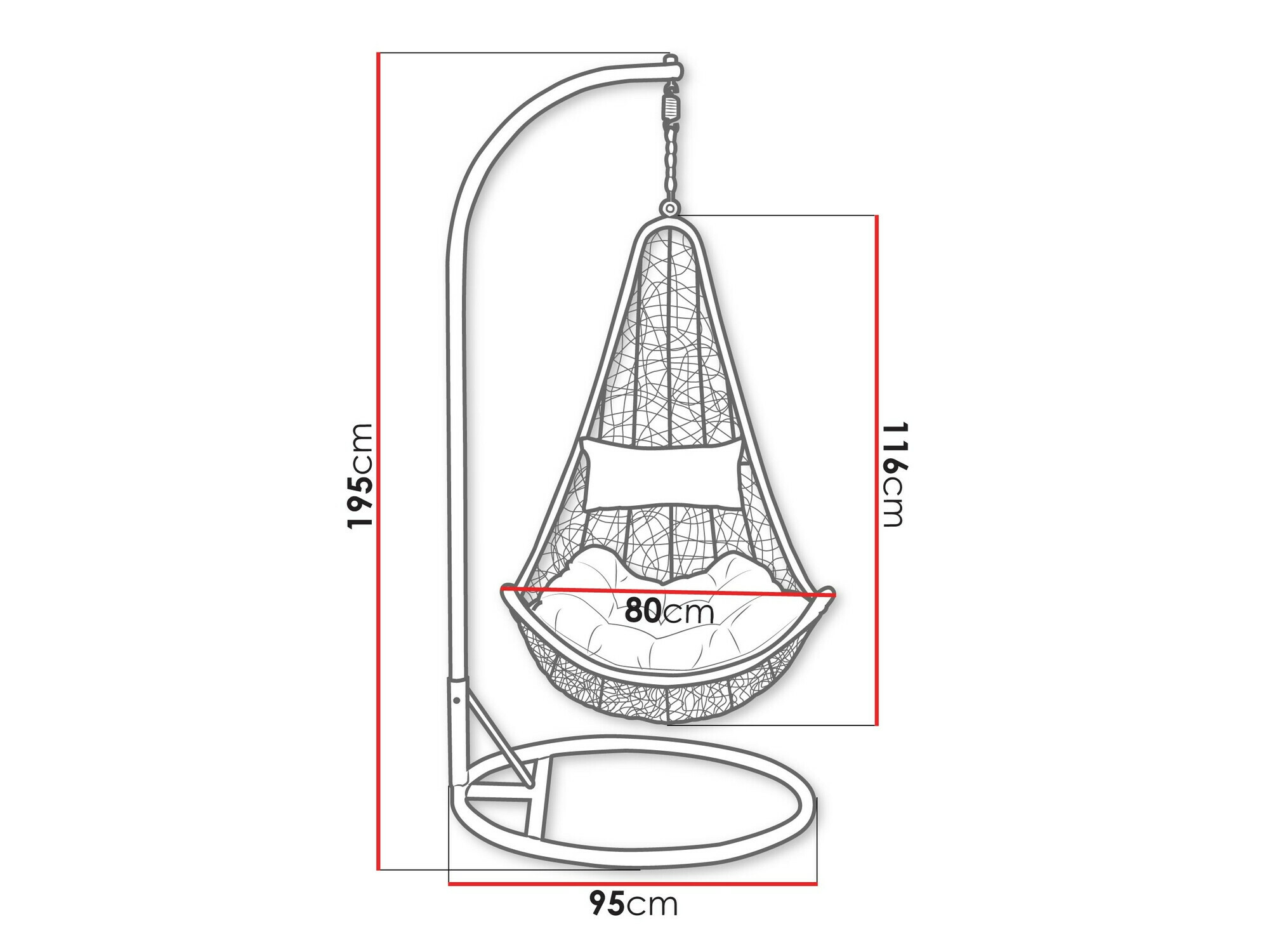 Градинска люлка Comfivo 313 (Сив)