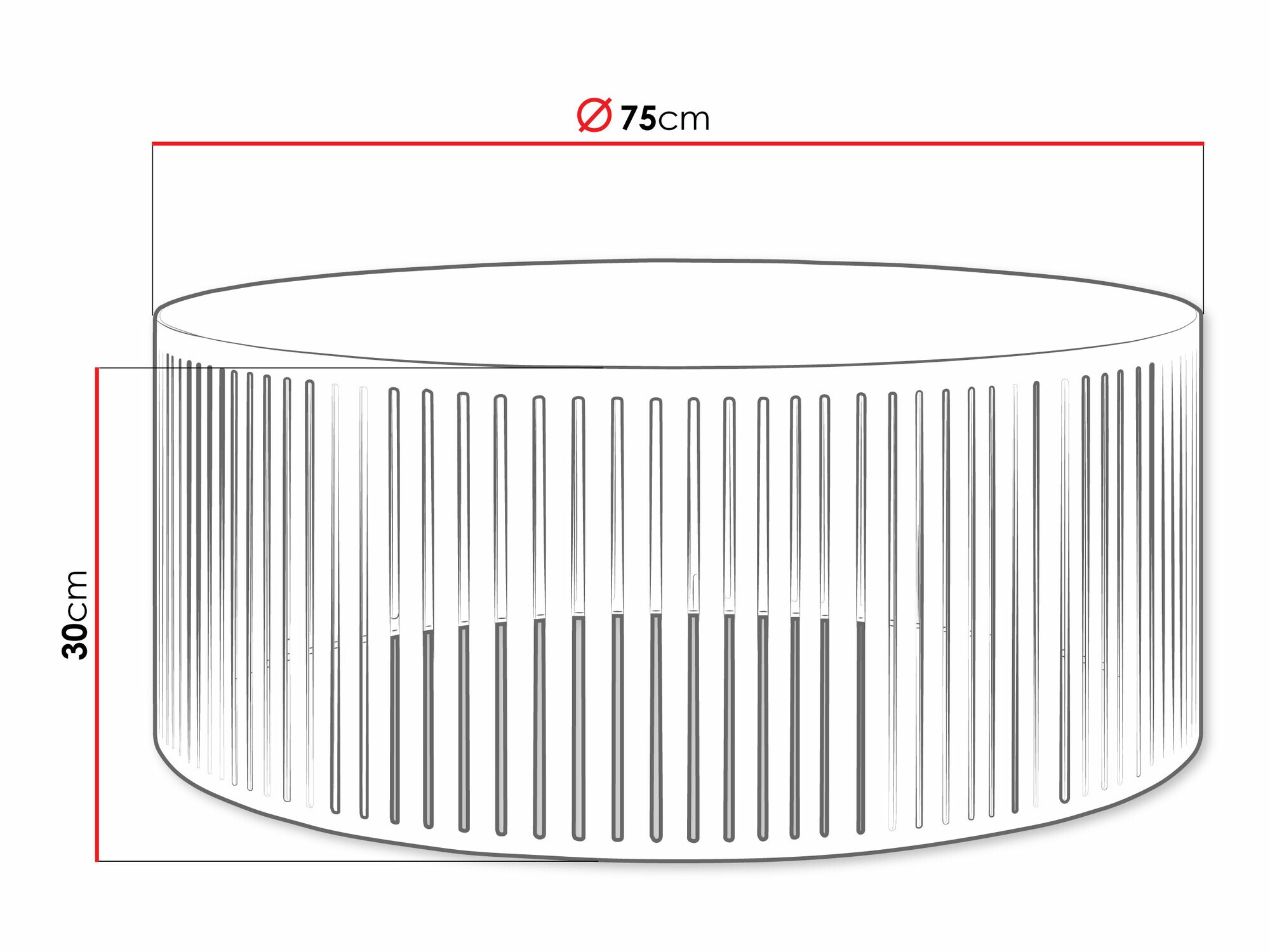 Масичка за кафе Prunis (Черен)